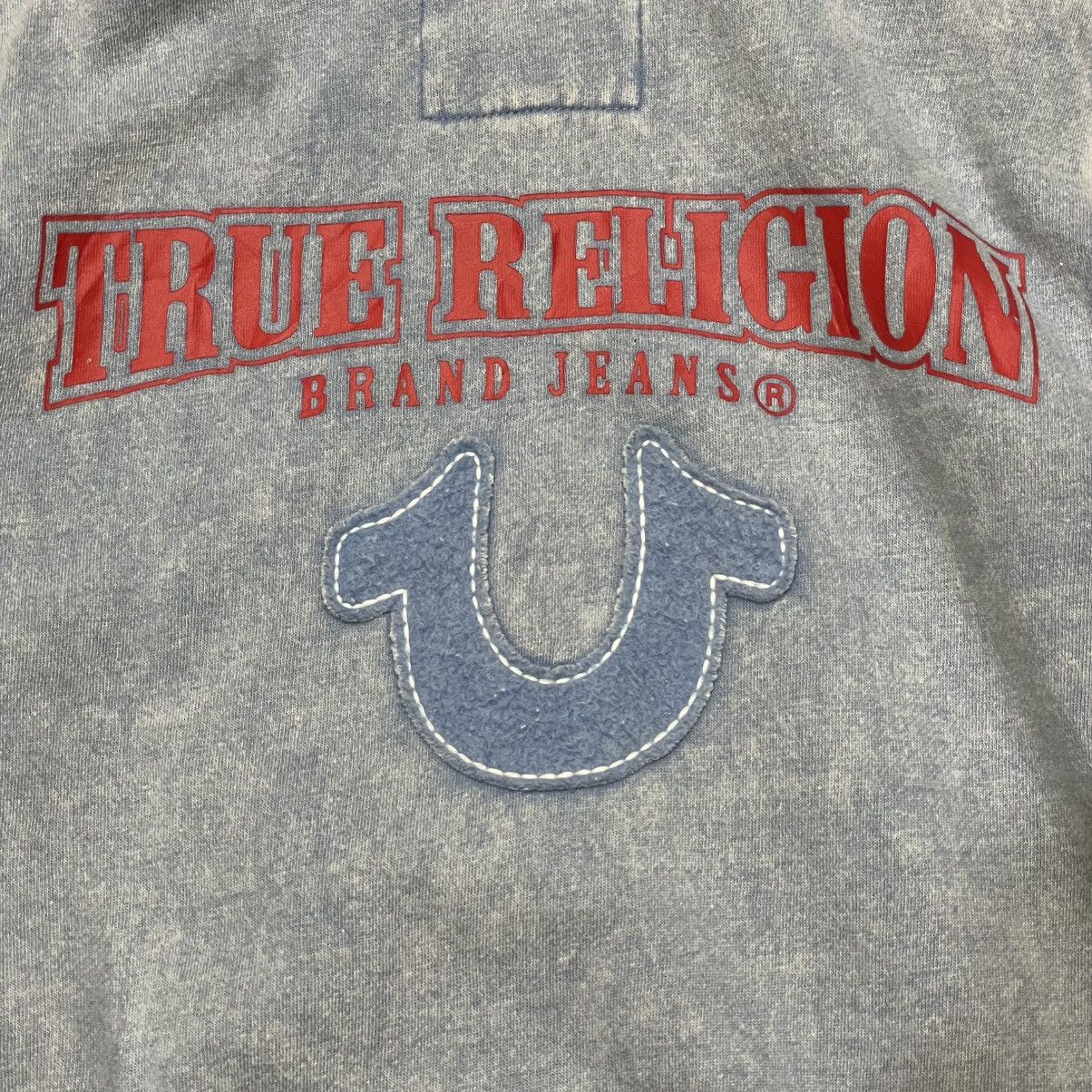 True Religion Y2K True Religion Cropped Hoodie Acid Wash Sweatshirt Size L / US 10 / IT 46 - 11 Thumbnail