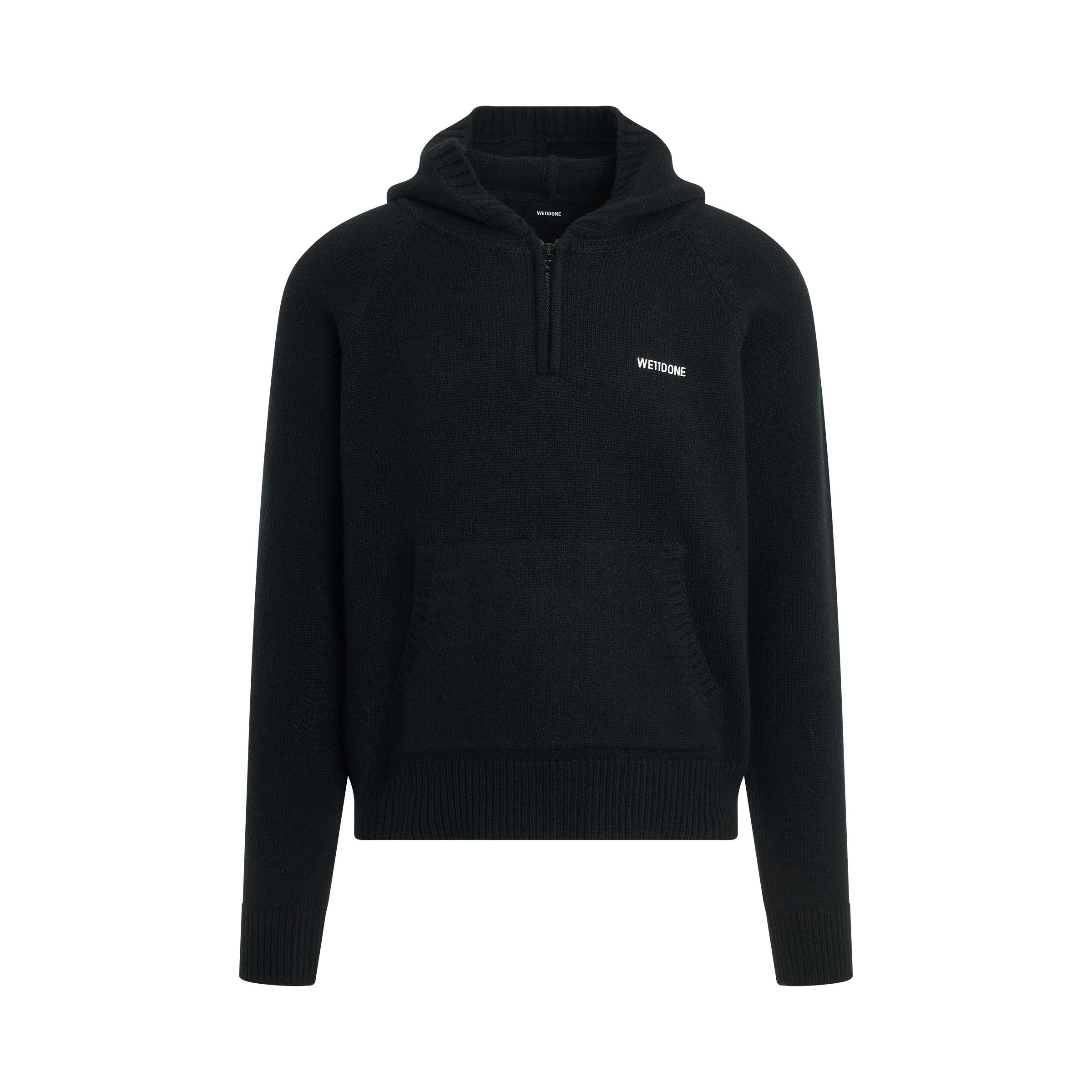 WE11DONE o1mris0824 Knit Hoodie in Black Size US L / EU 52-54 / 3 - 1 Thumbnail
