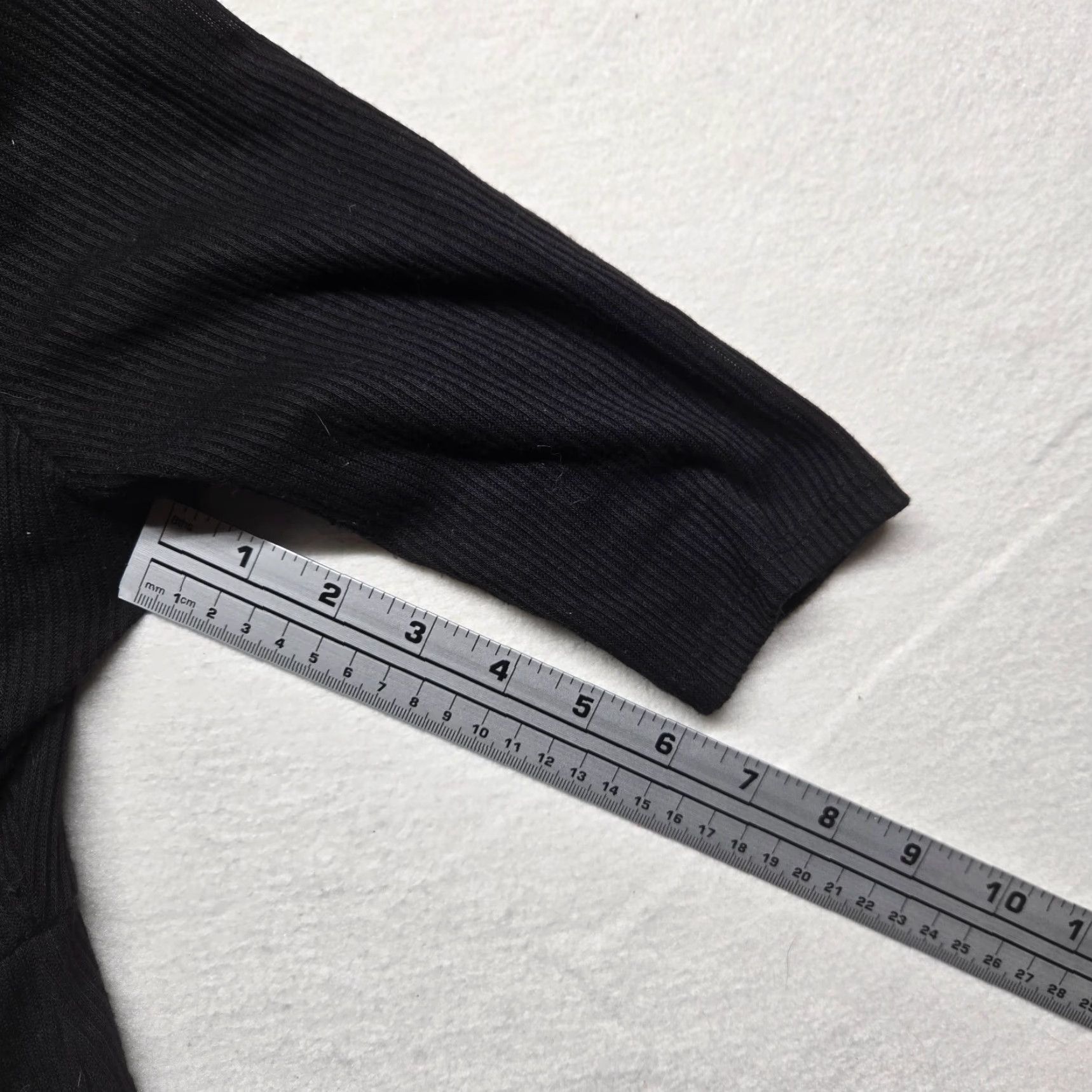 Vintage CHADWICKS Solid Black A-Line Dress Half Sleeve Petite Small Womens Size S / US 4 / IT 40 - 5 Thumbnail