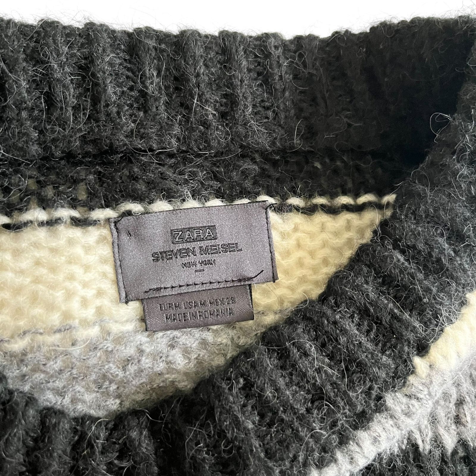 Zara Zara Steven Meisel Striped Alpaca Sweater Size M / US 6-8 / IT 42-44 - 3 Thumbnail
