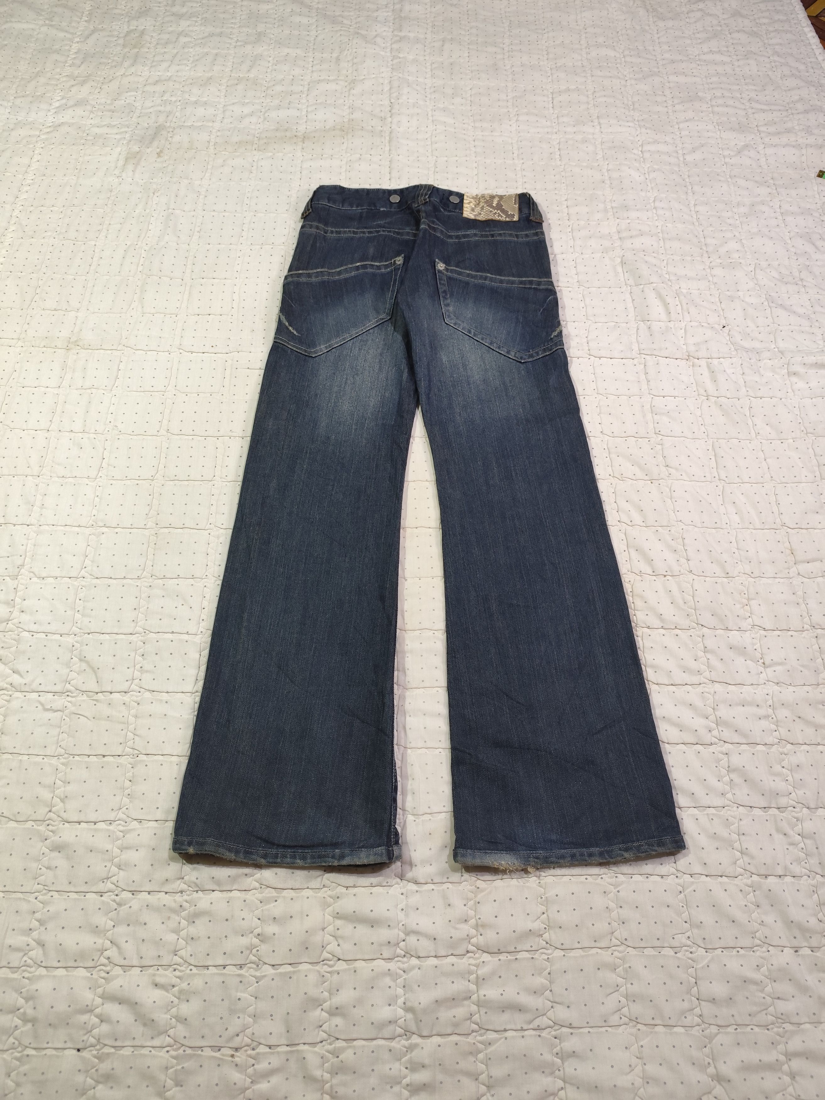 Japanese Brand Vintage Five Washed FLare Denim J022 Size 29" - 10 Thumbnail