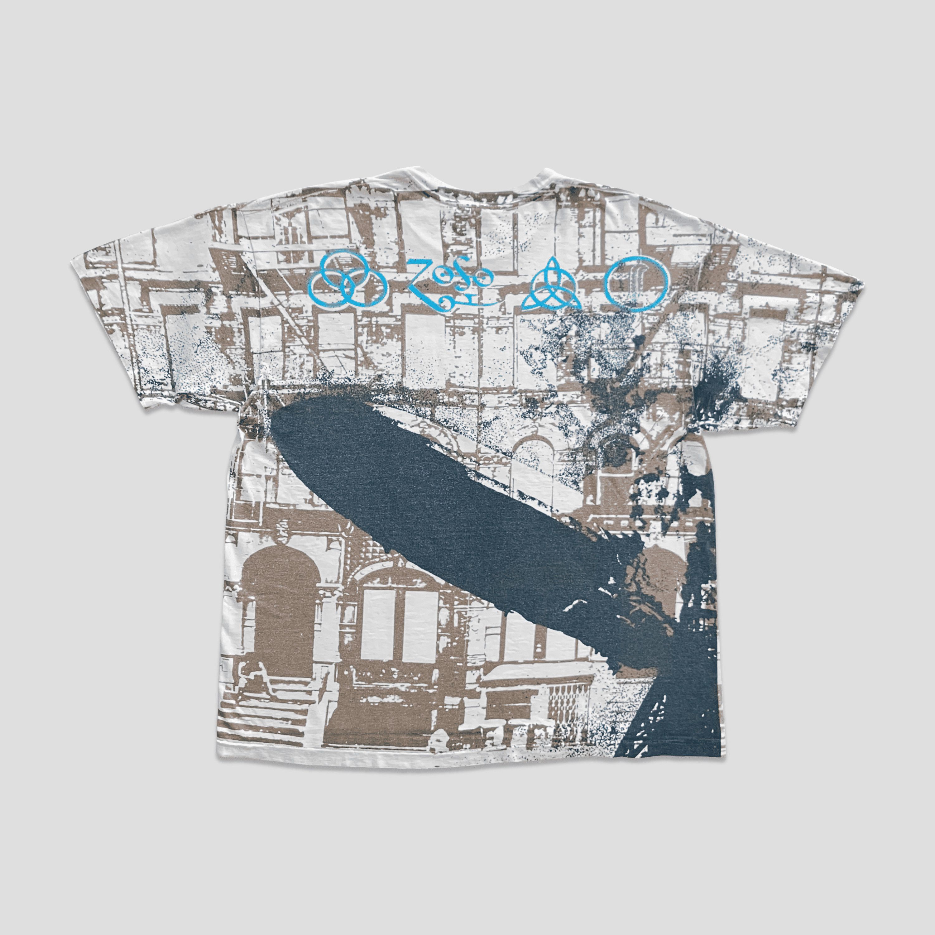 Band Tees Vintage 1991 Led Zeppelin Physical Graffiti AOP T-Shirt Size US XL / EU 56 / 4 - 4 Thumbnail