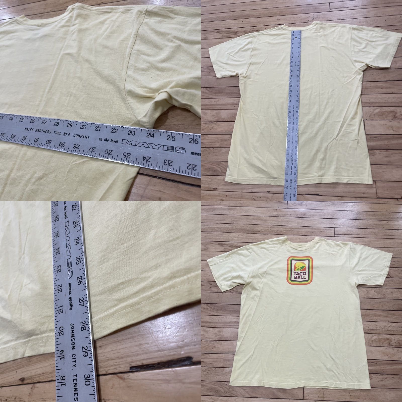 Bell Taco Bell T-Shirt Adult 2XL Yellow Retro 90s Logo Print Brand Tee 2XL Chest Mens Shirt Size US XXL / EU 58 / 5 - 8 Thumbnail