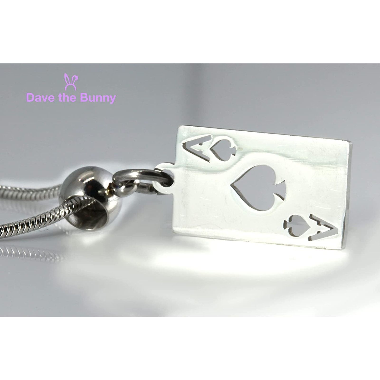 & Other Stories Ace of Spade Necklace - STAINLESS STEEL Size ONE SIZE - 7 Thumbnail