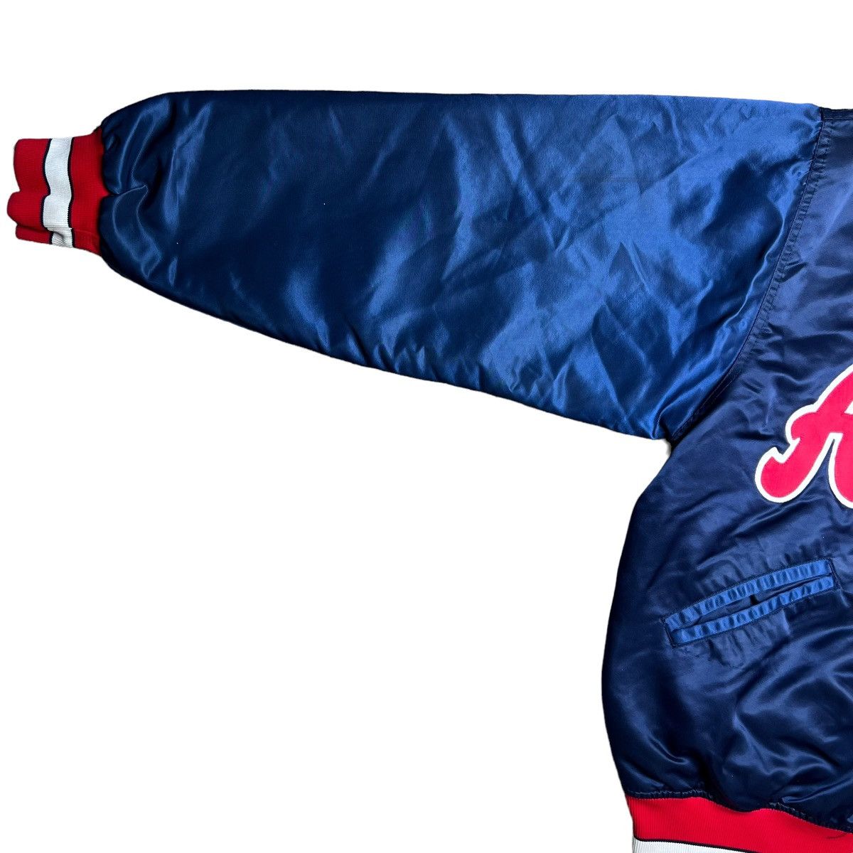 MLB × Vintage Vintage 1980s MLB Atlanta Braves Satin Bomber Jacket Size US L / EU 52-54 / 3 - 7 Thumbnail