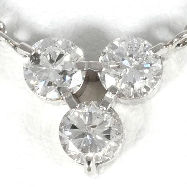 image of Other Platinum Diamond Necklace in Silver, Women's