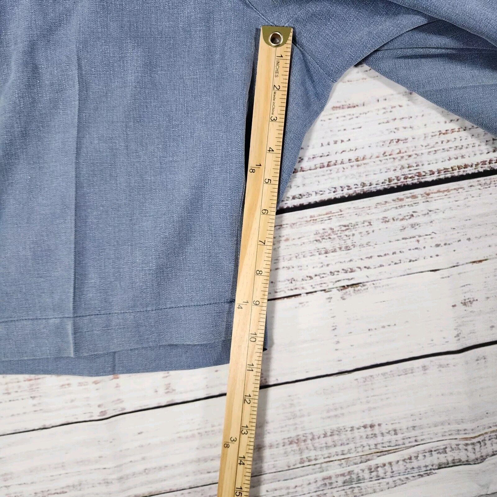Tommy Bahama Tommy Bahama Shorts Blue Herringbone Silk Cotton Blend 36x10 Size US 36 / EU 52 - 7 Thumbnail