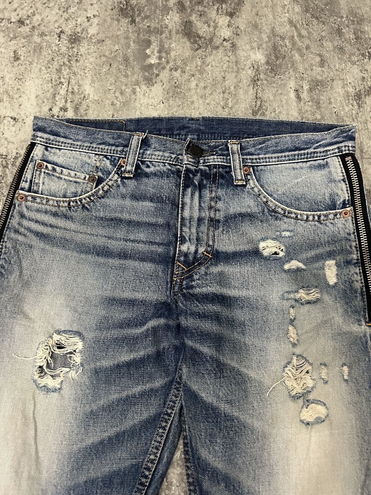 Japanese Brand RNA Inch Distressed Ripped Jeans Size US 30 / EU 46 - 6 Thumbnail