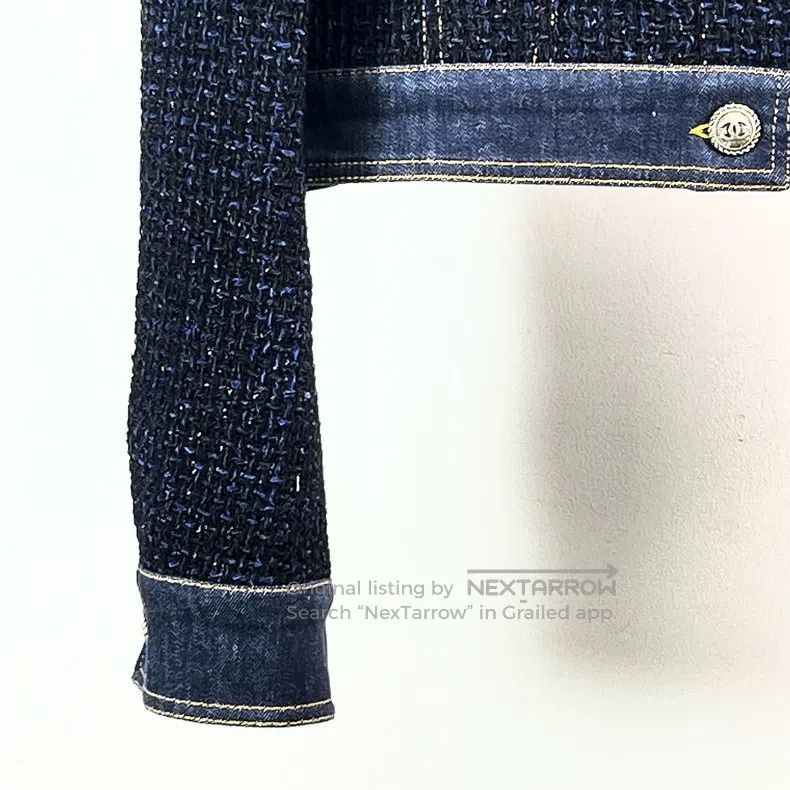 Chanel Chanel 18P blue thick flower intimate denim jacket Size M / US 6-8 / IT 42-44 - 6 Thumbnail