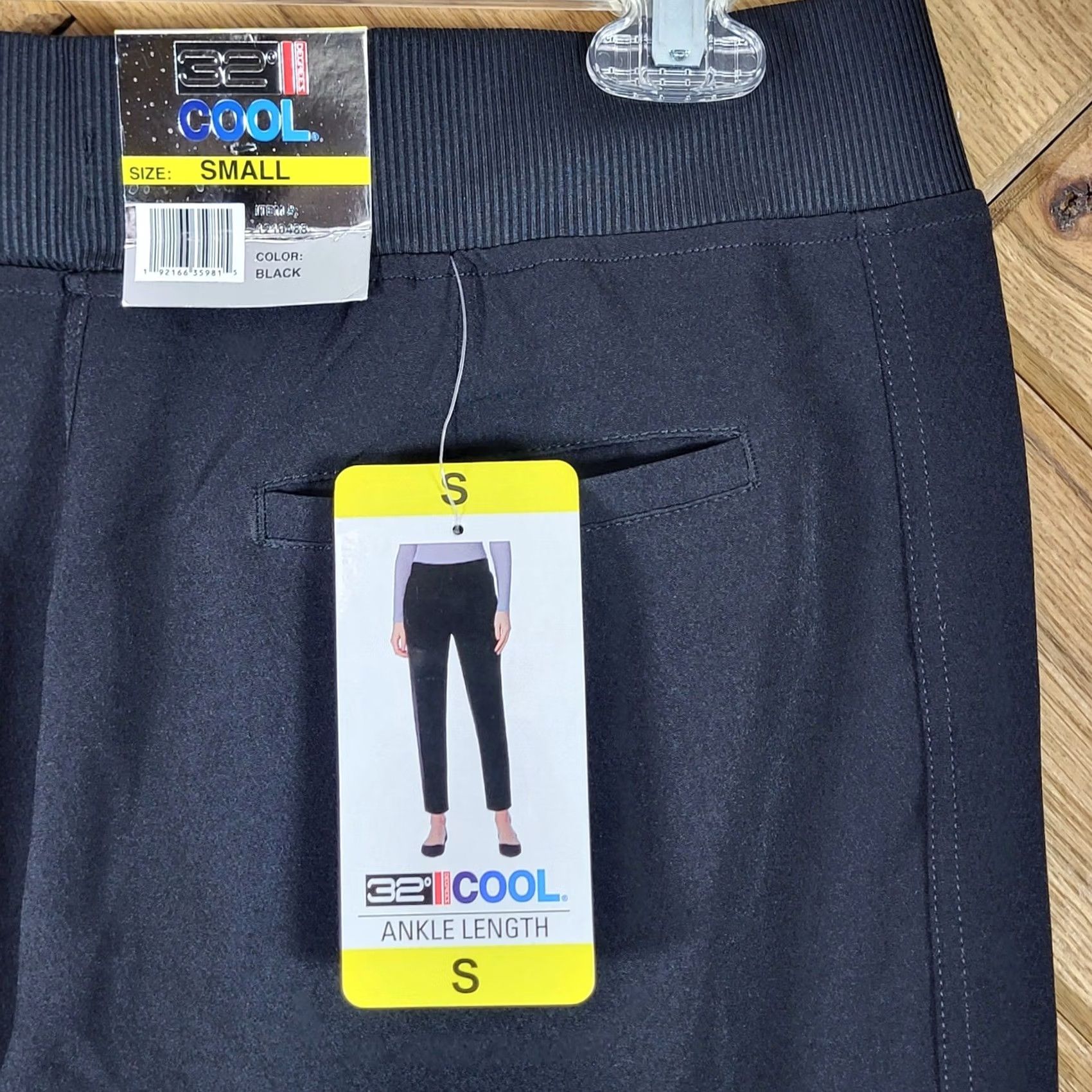 Vintage 32 Degrees Cool Pants Womens Size S Black Ankle Length Pull On Stretch Trouser Size 28" / US 6 / IT 42 - 5 Thumbnail