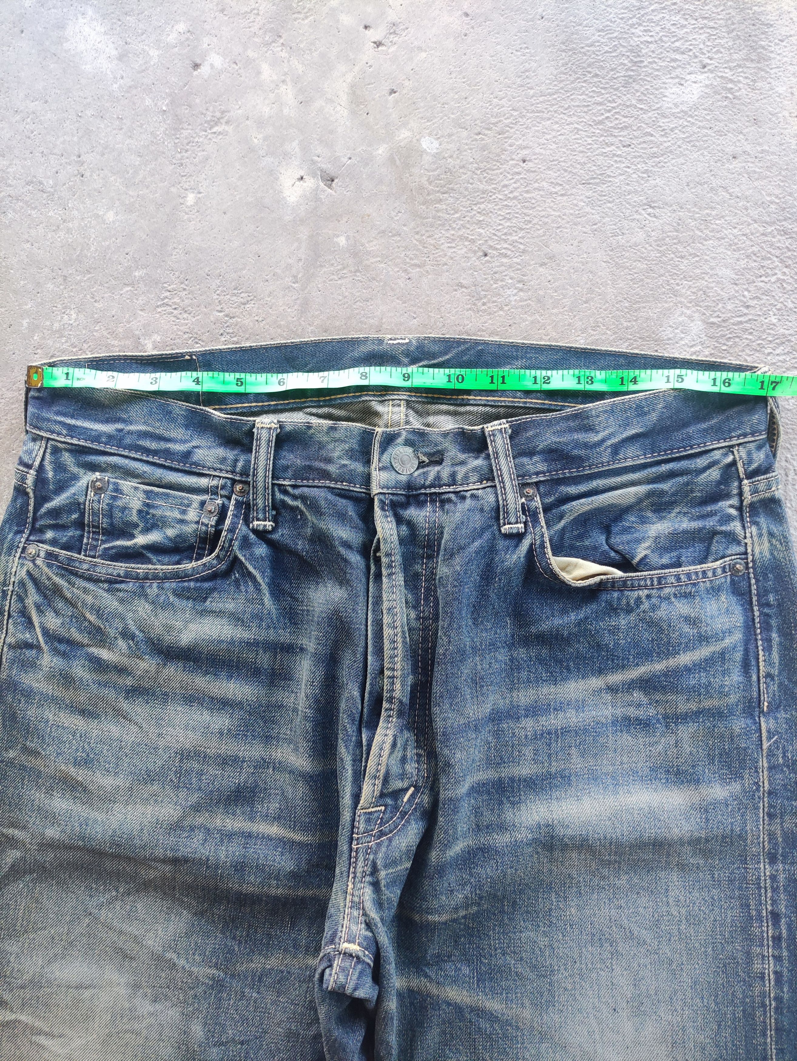 Japanese Brand Vintage Japanese Baggy Button Denim Distress Faded Jean Size US 34 / EU 50 - 6 Thumbnail