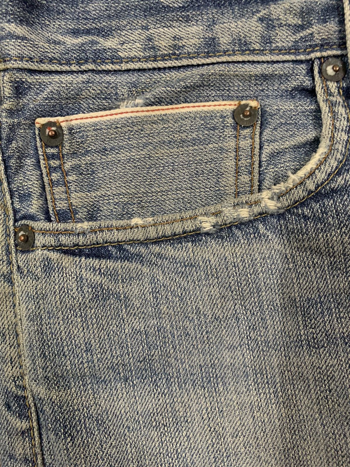 American Eagle Outfitters Vintage American Eagle Outfitters Selvedge Distressed Jeans Size US 32 / EU 48 - 6 Thumbnail