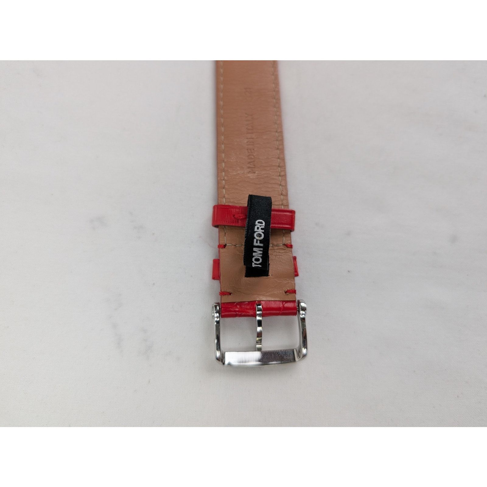 Tom Ford o1rshd1 Size: OS / Buckle Watch Straps 19mm Brushed in Red Size ONE SIZE - 15 Thumbnail
