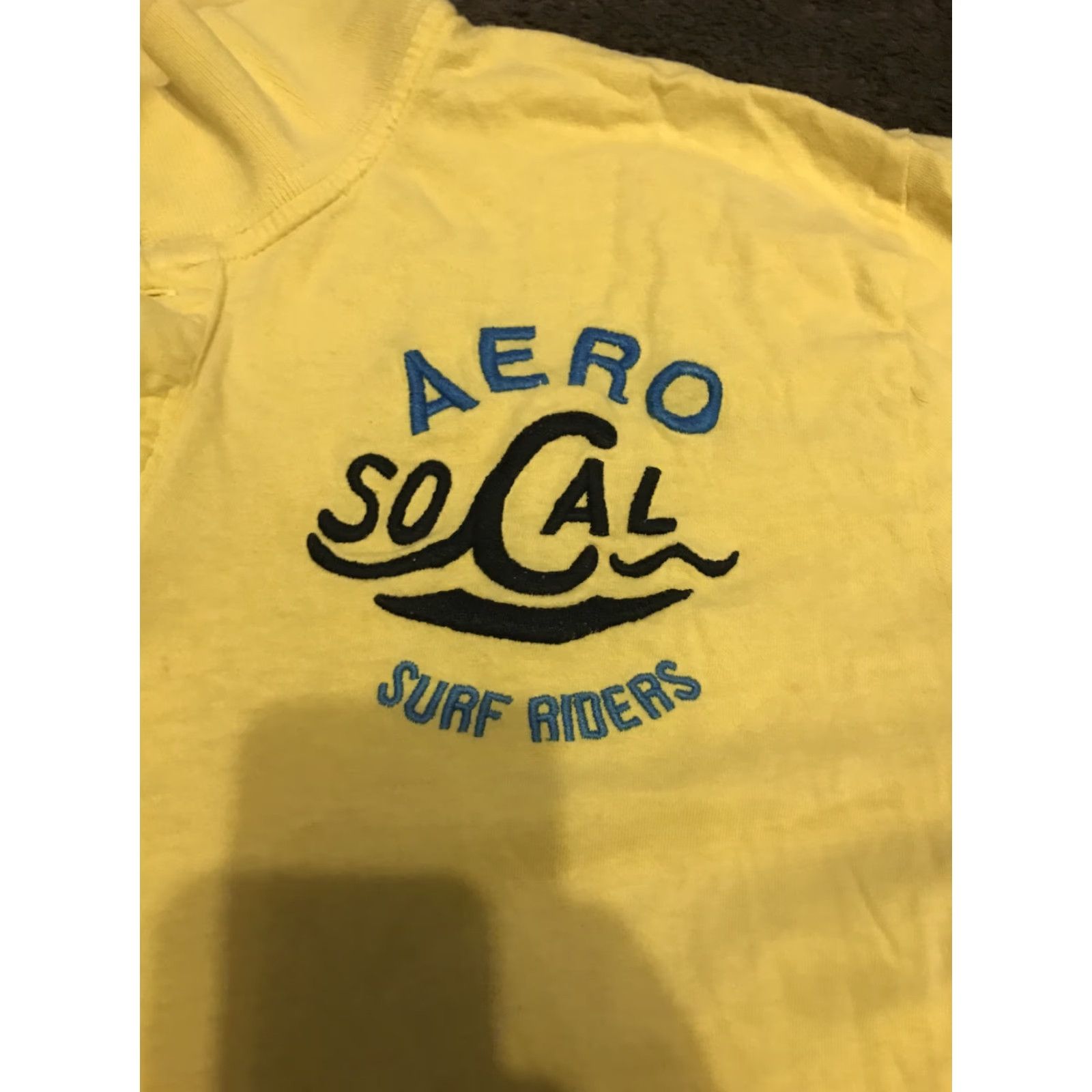 Vintage Aéropostale Polo Shirt Mens 2XL Yellow Short Sleeve Golf Aero So Cal SurfRiders Polo Casual Mens 2XL Yellow Size US XXL / EU 58 / 5 - 2 Thumbnail