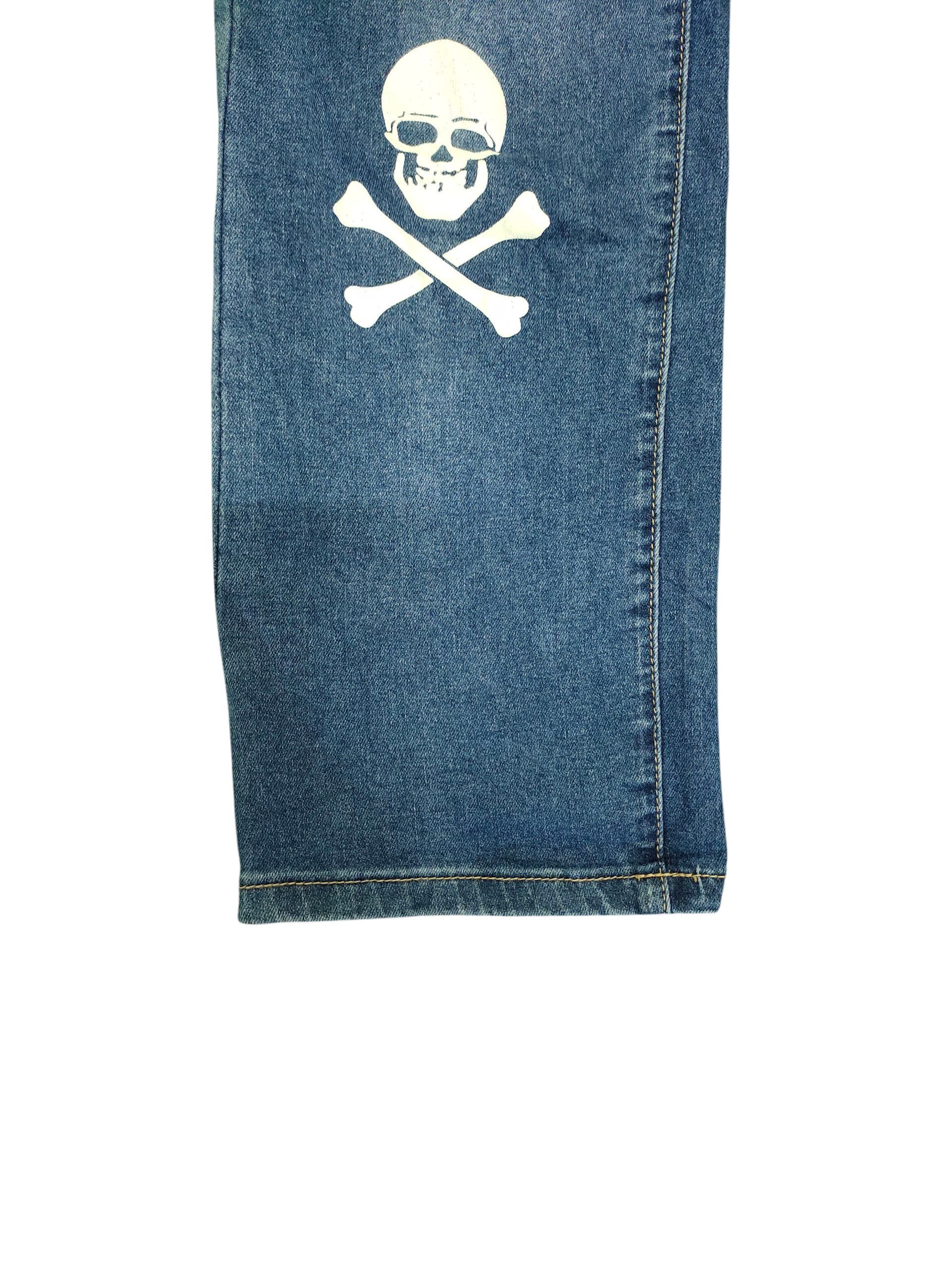 Comme des Garcons × Undercover Japanese Brand Skull Patchwork Distress Denim Jeans Size US 34 / EU 50 - 6 Thumbnail