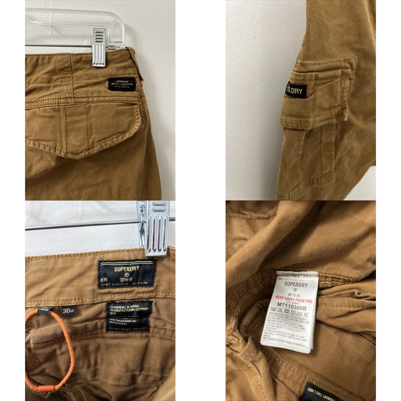 Superdry Superdry Cargo Shorts Mens Sz 30 Brown Pockets Military Utility 100% Cotton Canvas Adventure Casual Workwear Size US 30 / EU 46 - 9 Thumbnail