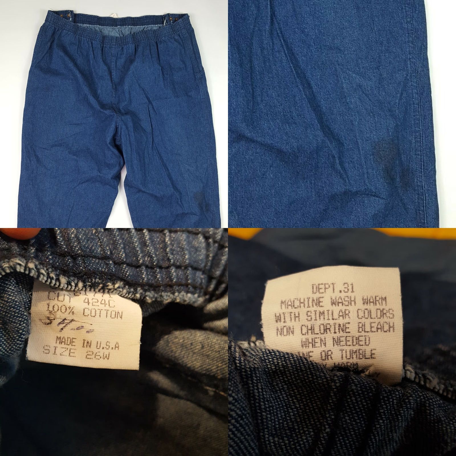 Vintage VINTAGE HIGH Denim Jeans 26W Women's Blue 80s Stretch High Waist Tapered Relaxed Pockets Zip Inseam 30" Vintage 80s Blue Jeans Women High Rise 26W Size 26" / US 2 / IT 38 - 8 Thumbnail