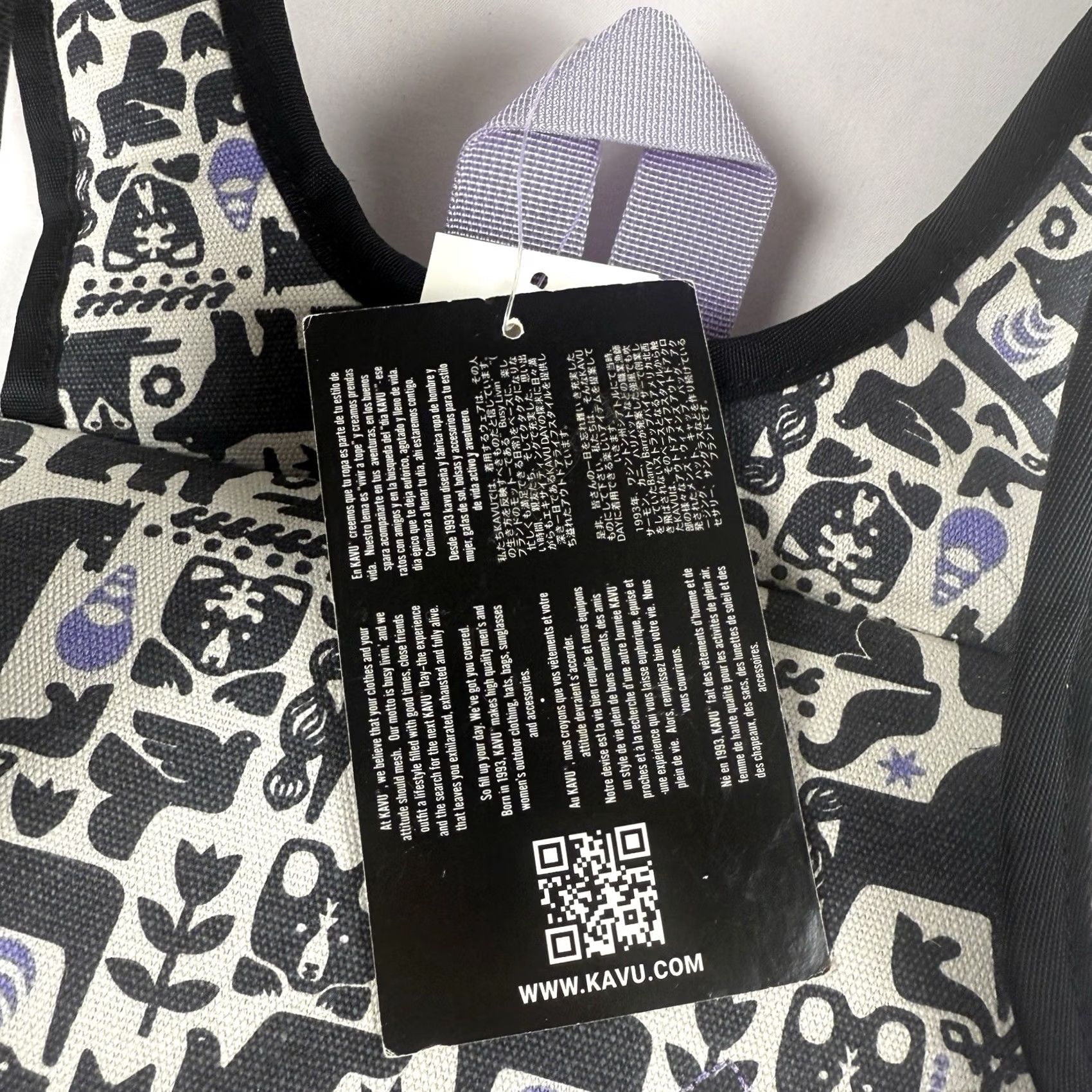KAVU KAVU Backpack Satchel Pack Charcoal Multicolor Polyester Lining Purple Women NWT Casual Workwear Gift Ideas Womens Backpack Bag Satchel Pack KAVU Size ONE SIZE - 7 Thumbnail
