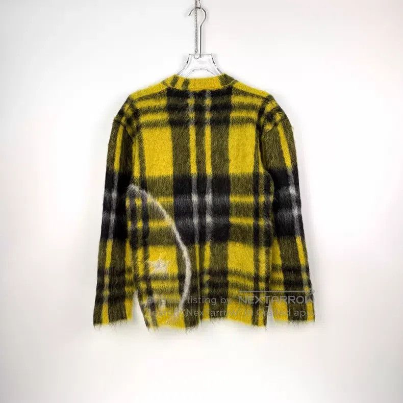 Dior Dior Yellow plaid horsehair sweater Size XXS / US 00 / IT 34 - 4 Thumbnail