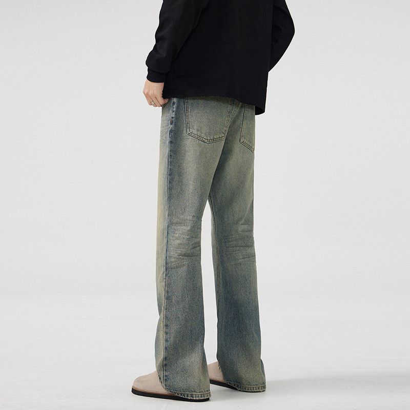 Japanese Brand Men's Retro Cleanfit Curved Bootcut Jeans Size US 32 / EU 48 - 3 Thumbnail