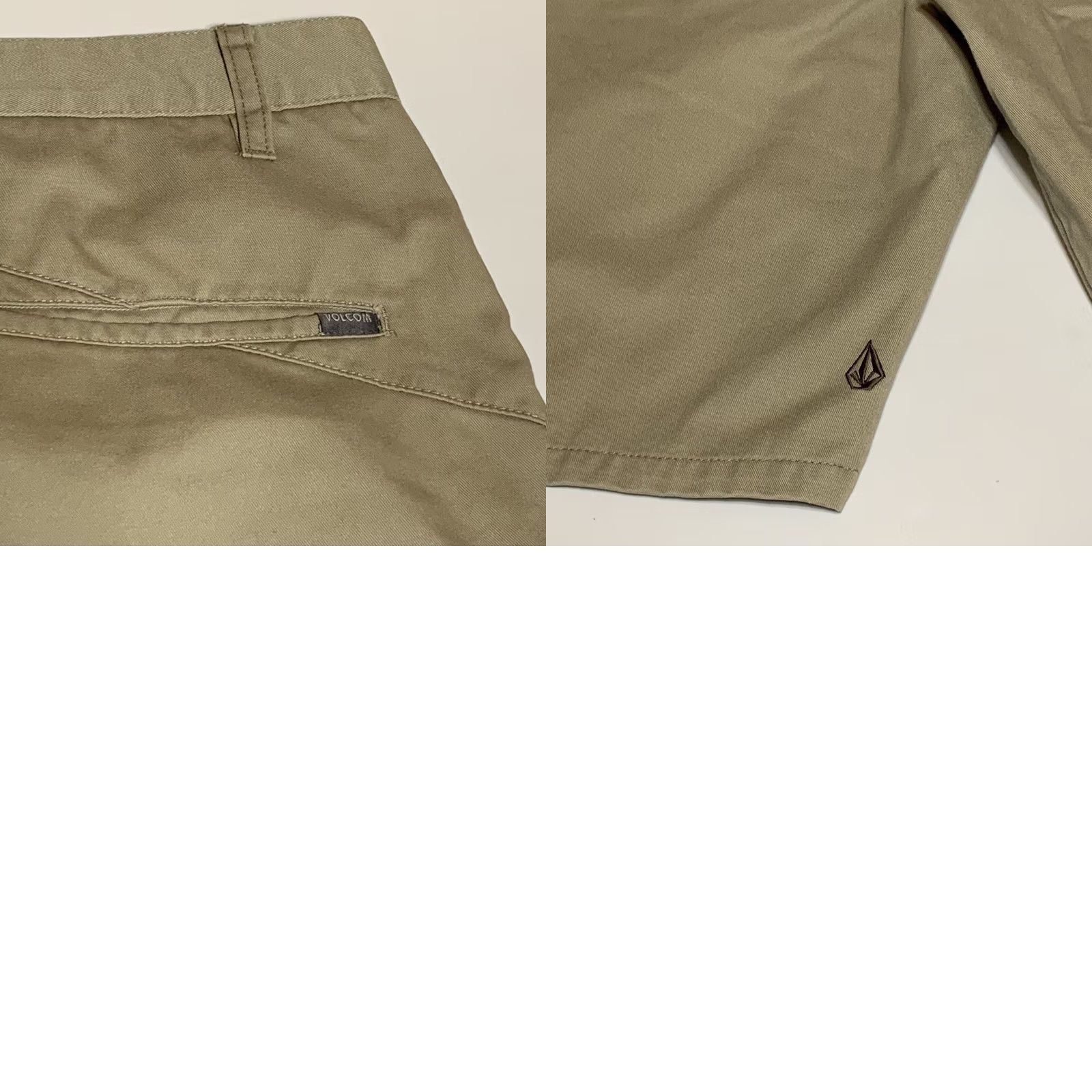 Volcom Volcom Frickin' Modern Chino Shorts Mens 30 Inseam 10 Inches Khaki Beige Flat Front Pockets Casual Cotton Blend Zip Regular 30 Size US 30 / EU 46 - 8 Thumbnail