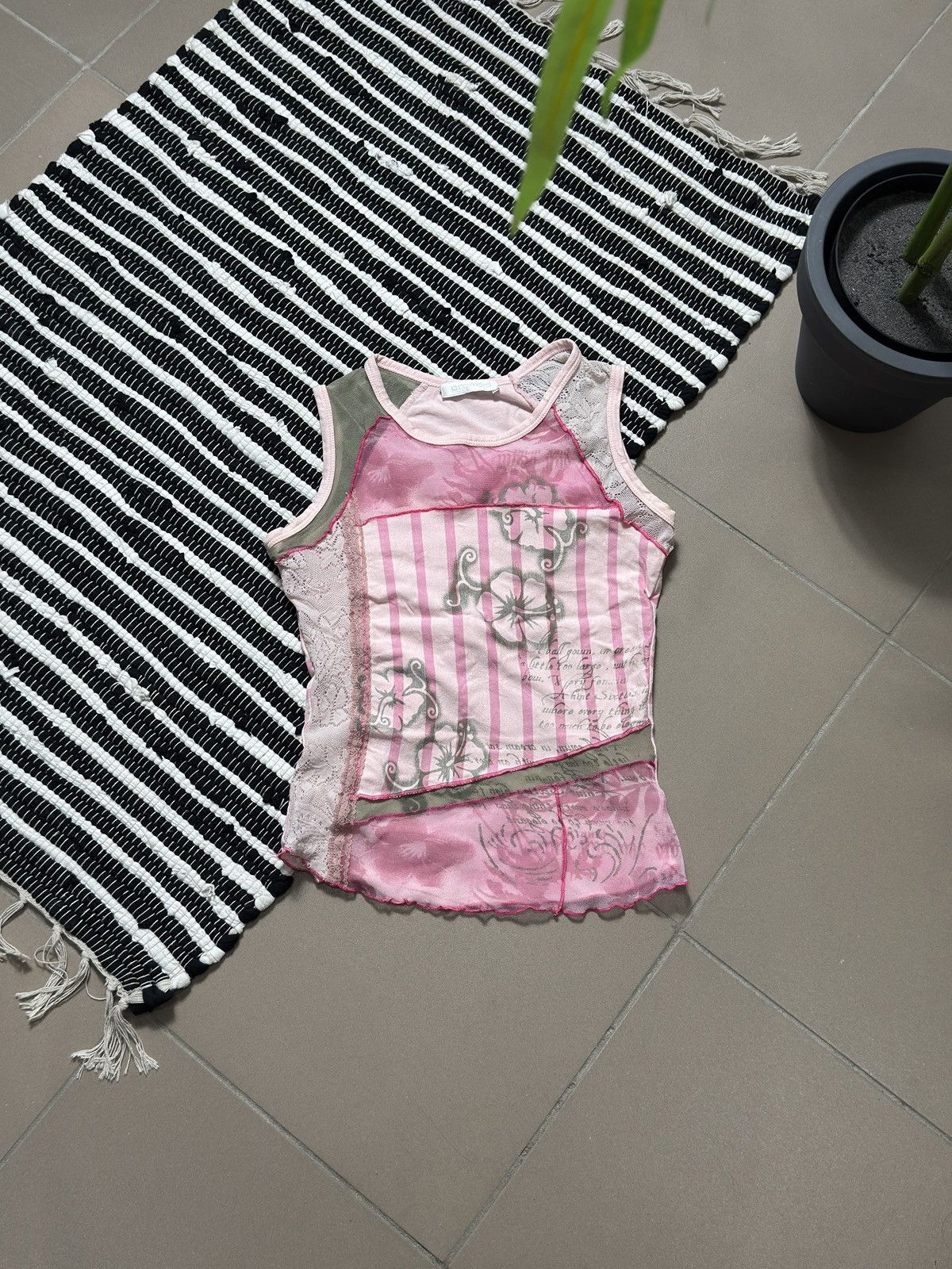 Other VINTAGE JEAN PAUL GAULTIER STYLE 2000s PINK TANK TOP Size S / US 4 / IT 40 - 1 Thumbnail