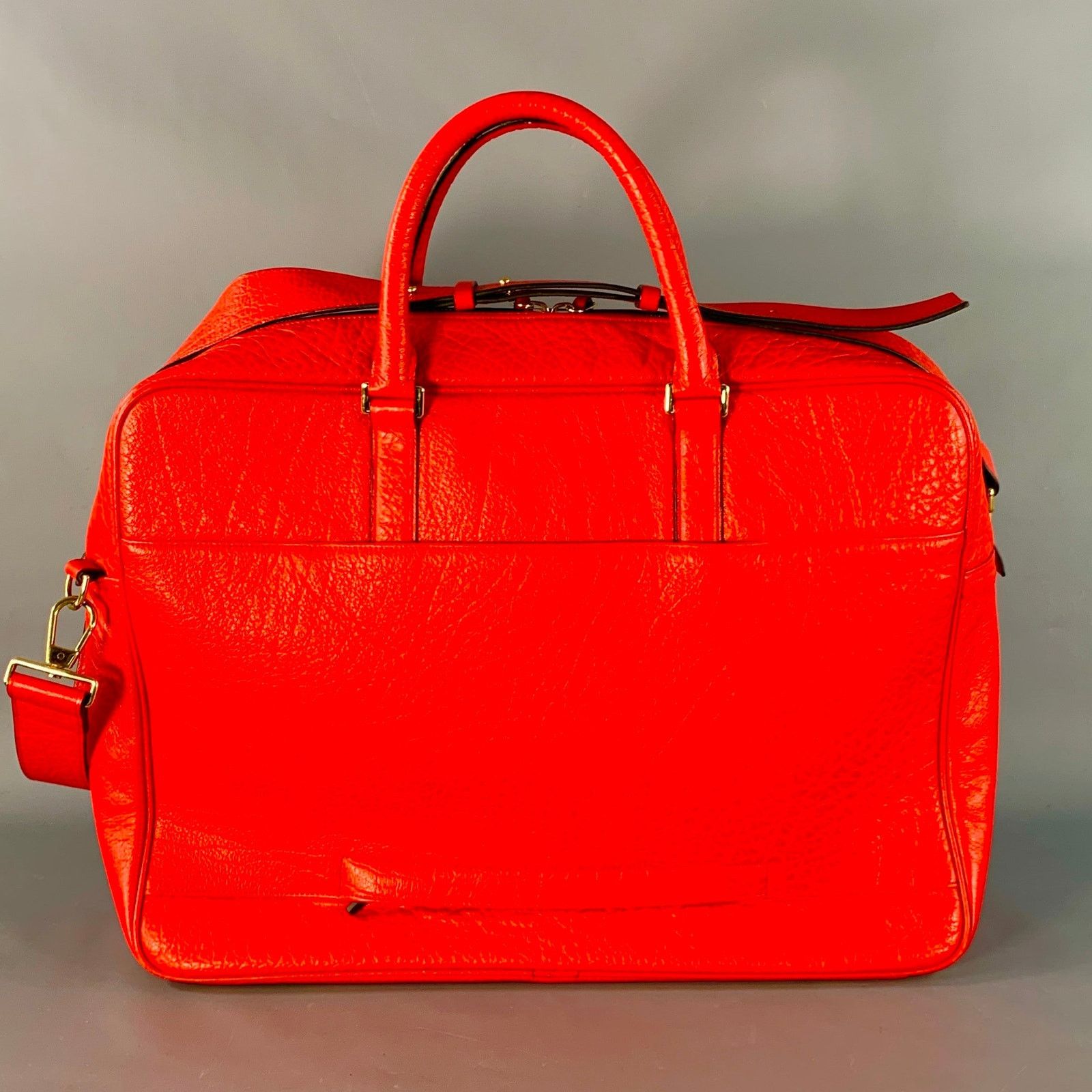 Paul Smith PAUL SMITH Red Textured Pebble Grain Leather Shoulder Bag Size ONE SIZE - 4 Thumbnail