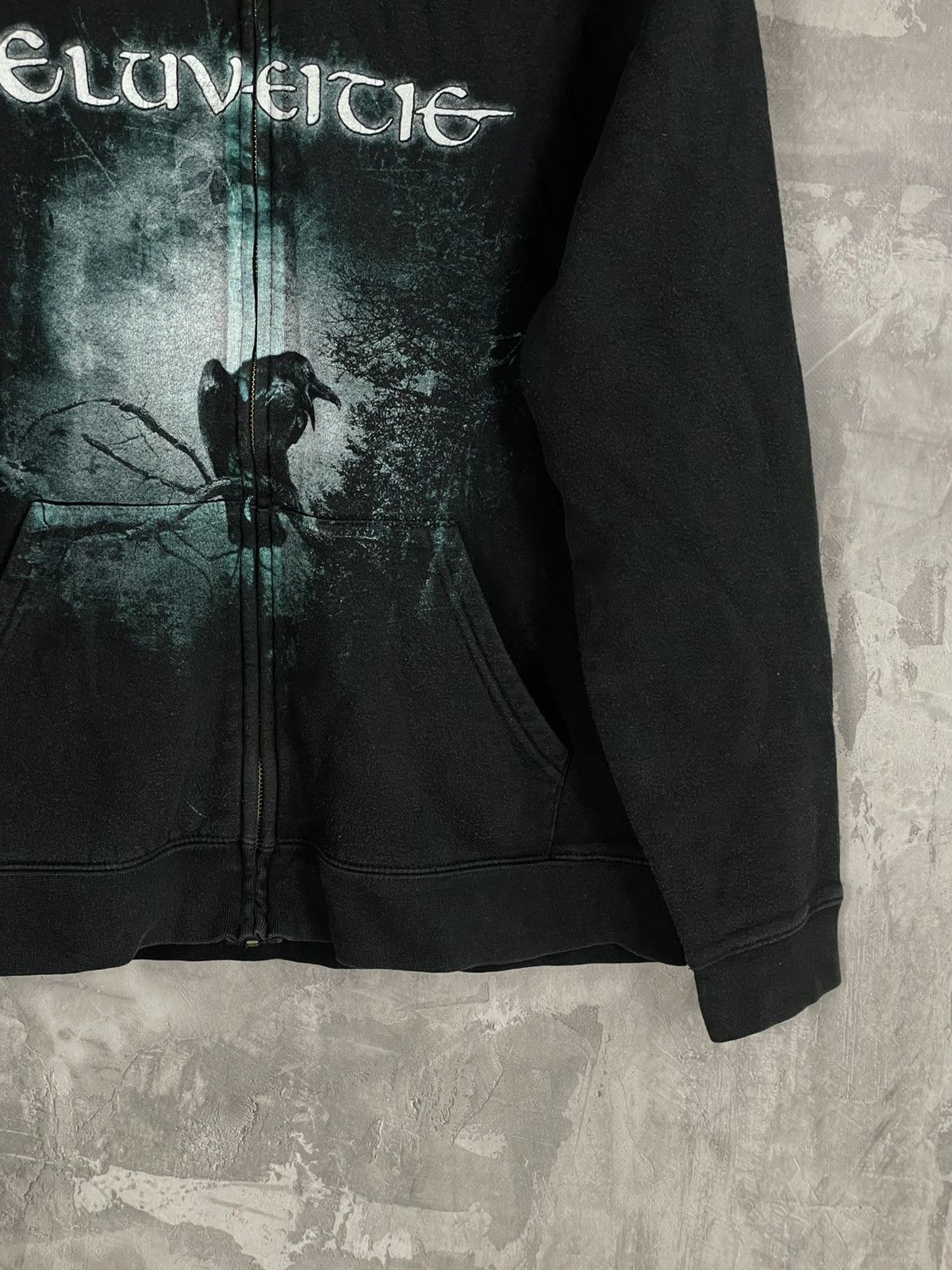 Band Tees × Vintage Vintage Eluveitie Black Metal Graphic Zip Hoodie Grunge Vibe Size US S / EU 44-46 / 1 - 2 Thumbnail