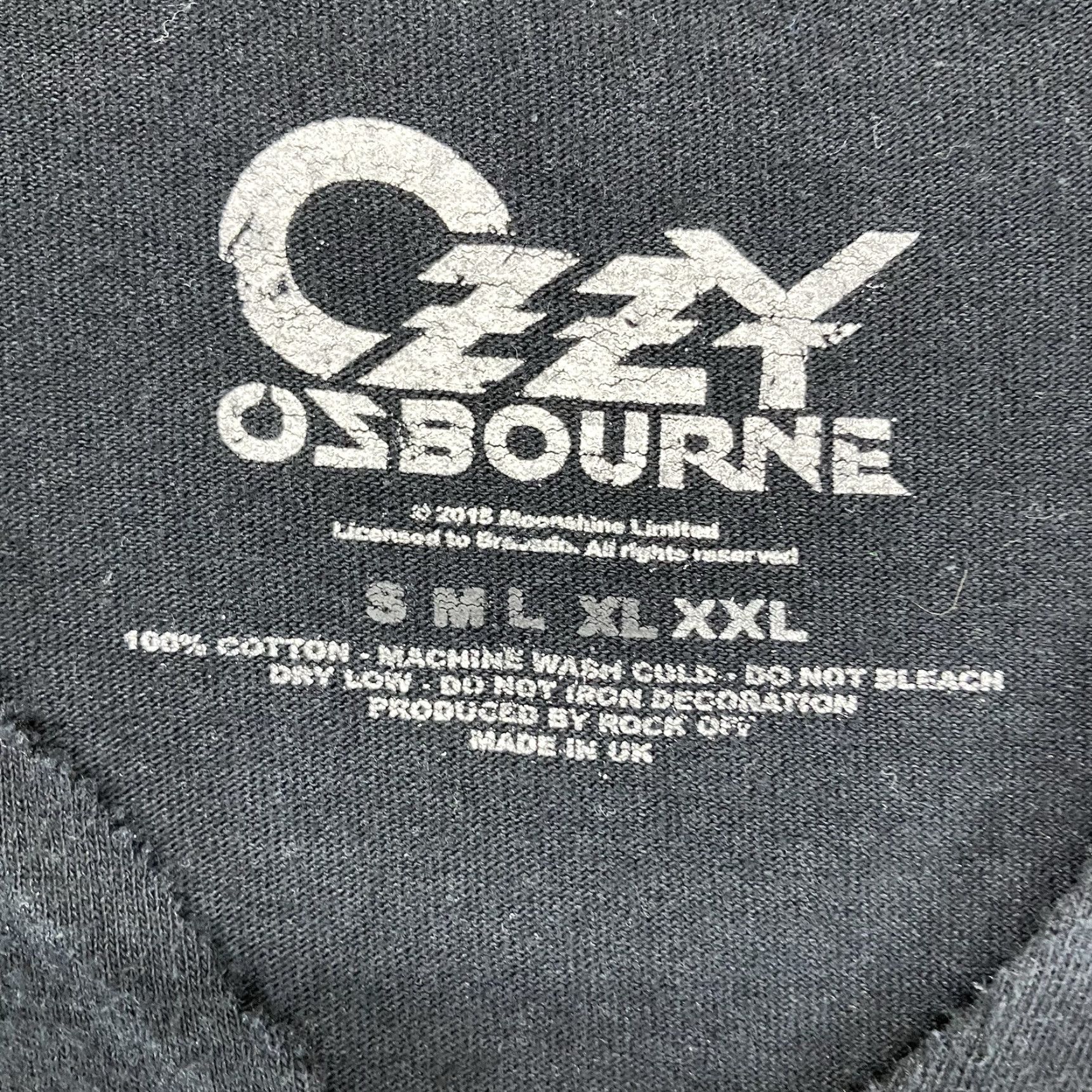 Vintage Ozzy Osbourne Graphic Print T-Shirt Speak Of The Devil 2015 Black Men's 2XL V-Neck Size US XXL / EU 58 / 5 - 4 Thumbnail