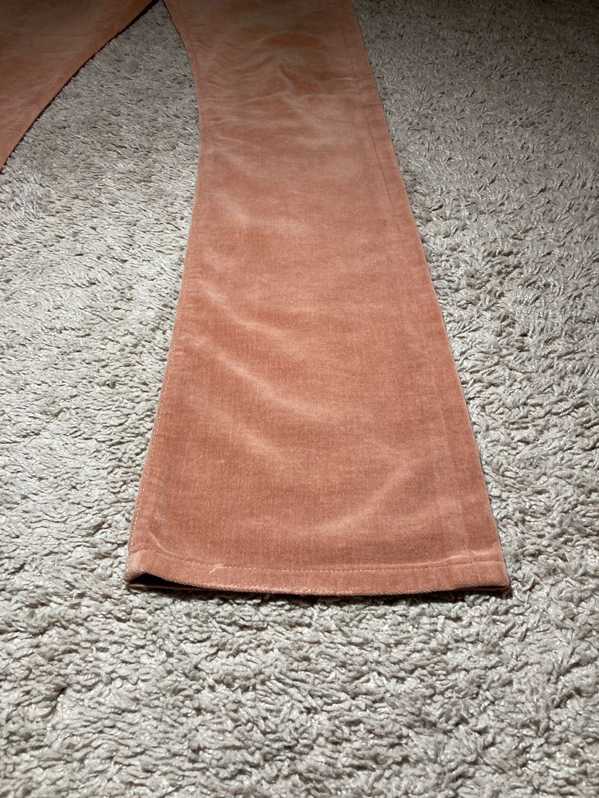 Dior AW05 Dior Velvet Peach Semi Flare Jeans Skinny 2005 Hedi Size US 27 - 4 Thumbnail