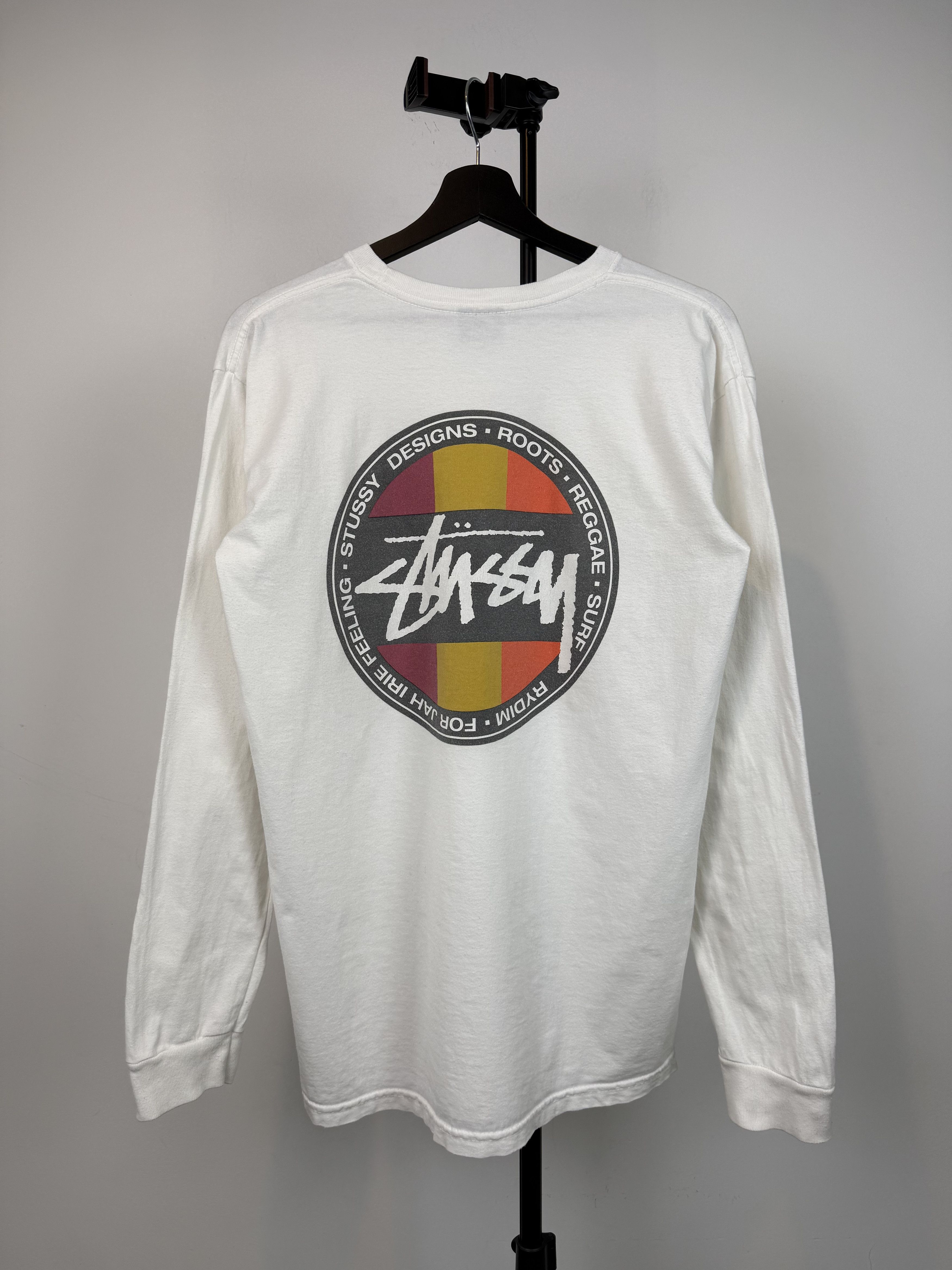 Stussy Stussy Classic Dot Pigment Dyed Long Sleeve White Size M Size US M / EU 48-50 / 2 - 1 Thumbnail