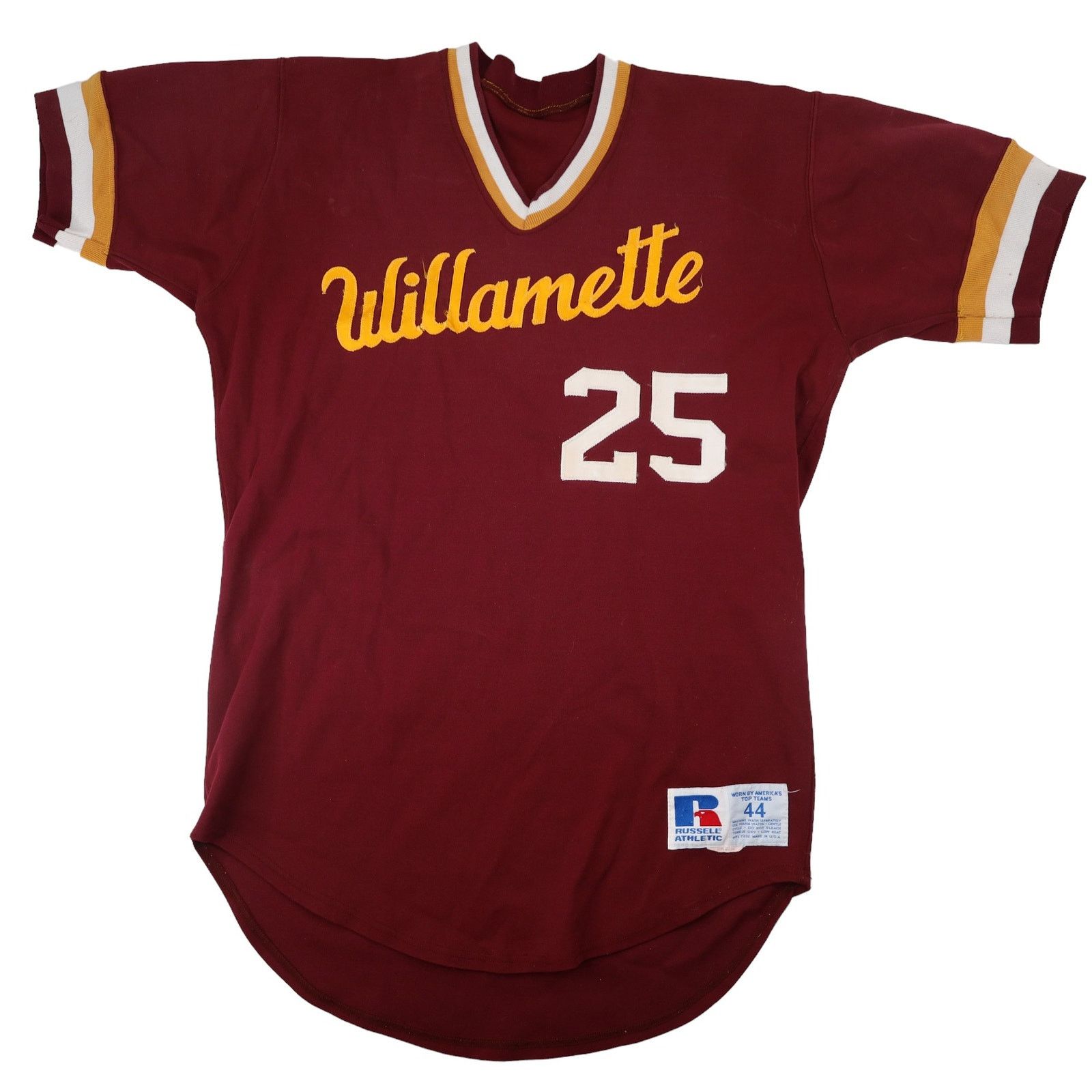 Russell Athletic × Vintage Vintage Russell Athletics Willamette Script All Sewn Jersey Size US L / EU 52-54 / 3 - 1 Thumbnail