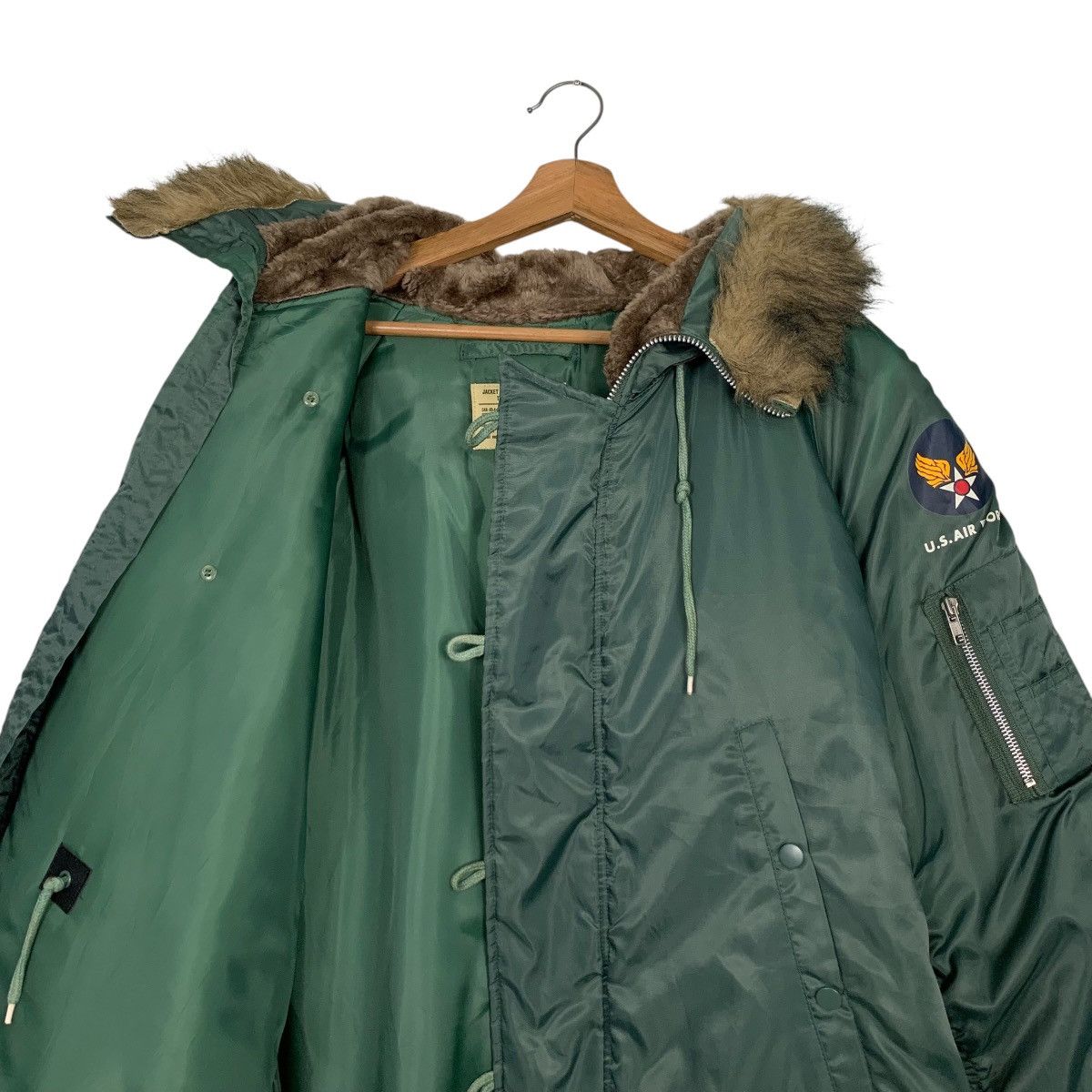 Vintage PASSING Us Air Force N-3B Parka Faux Fur Hoodie #2504-C113 Size US M / EU 48-50 / 2 - 10 Thumbnail