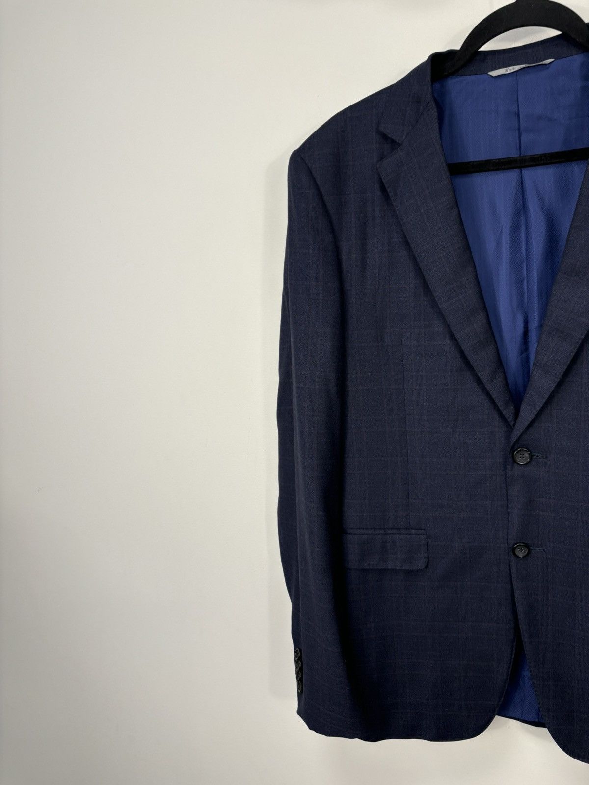 Canali Canali 1934 Su Misura Men’s Navy Blue Wool Blazer Jacket Size 40R - 6 Thumbnail