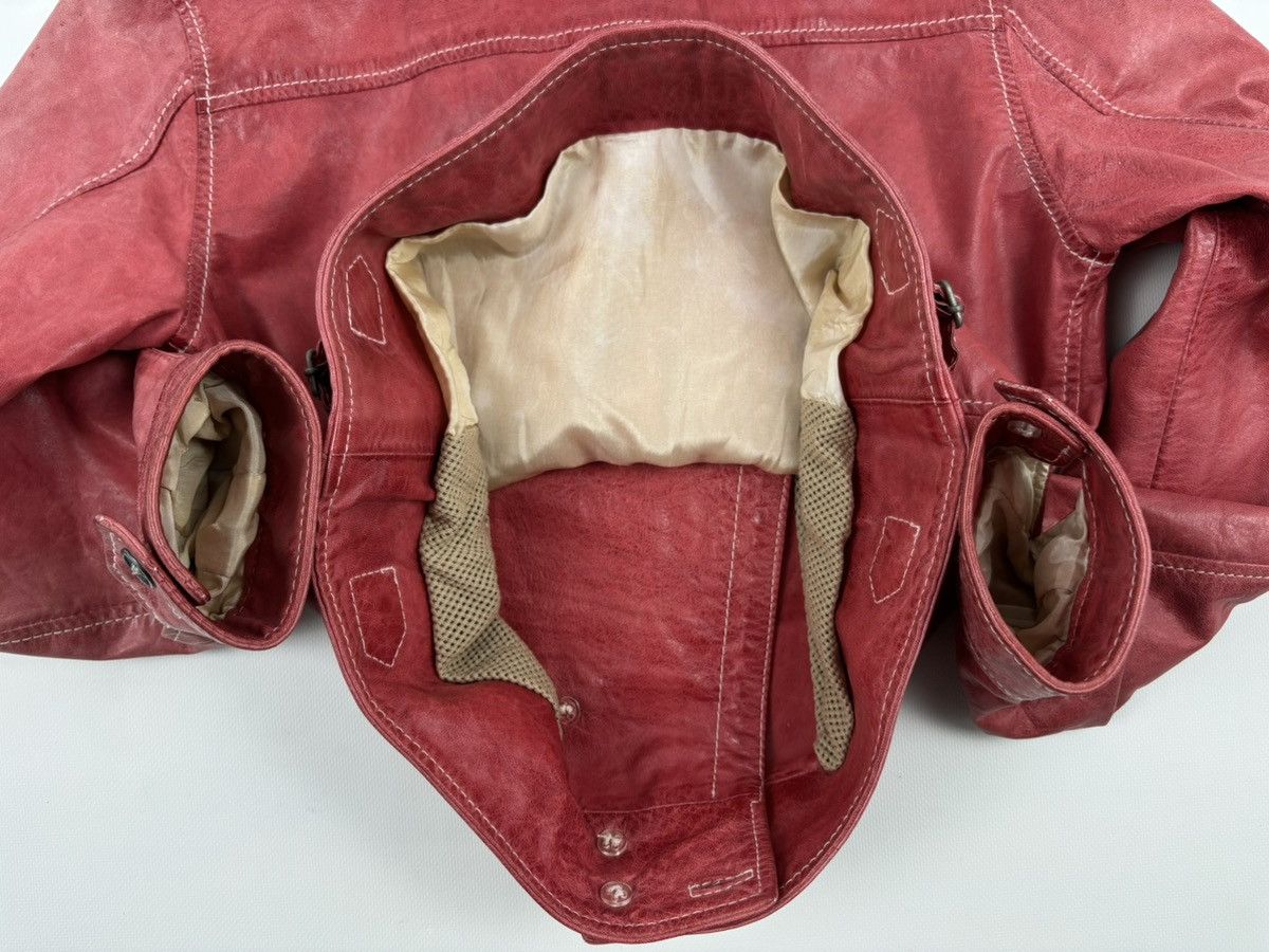 Belstaff RARE VTG BELSTAFF 'The Aviator' Leather Red Jacket Biker Coat Flight Bomber 42 Size M / US 6-8 / IT 42-44 - 20 Thumbnail