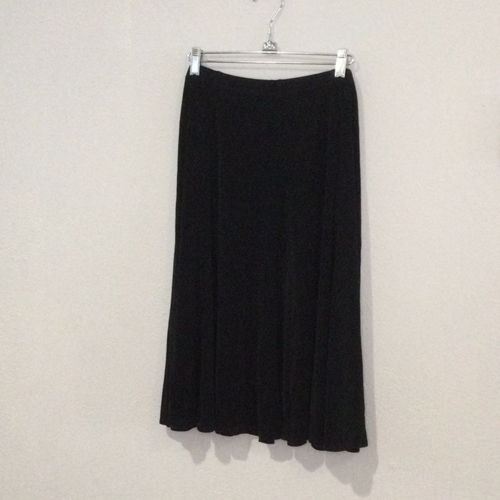 Chicos Travelers by Chico's Black Full A-Line Skirt Size 3/XL/16 Size 38" / US 16 / IT 52 - 1 Thumbnail