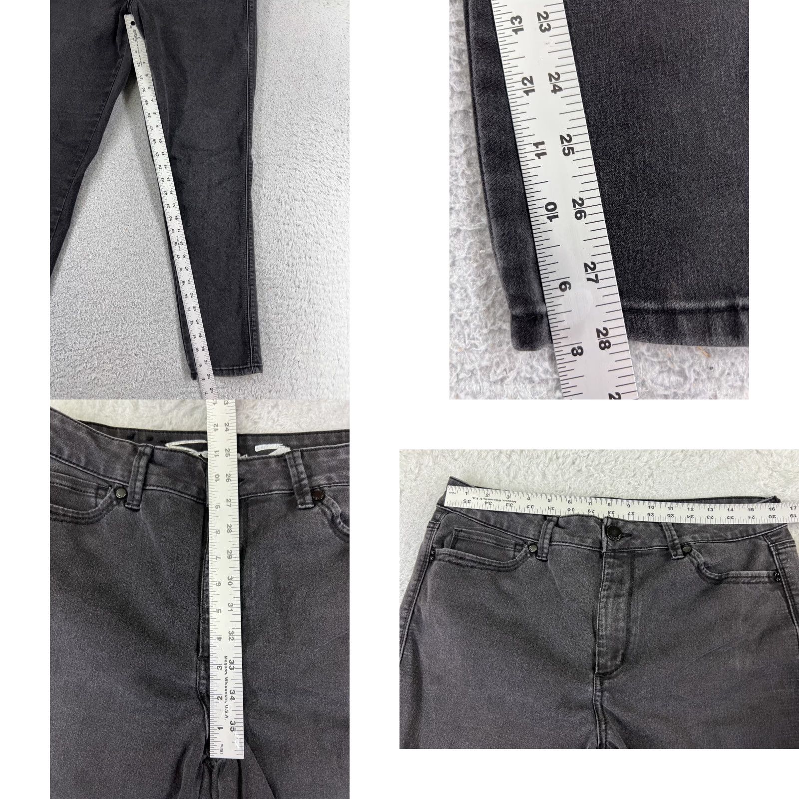Vintage Seven7 Jeans Women 16 Black Denim Skinny High Rise Cotton Embellished 5-Pocket Designer American Jeans Mens? Size 38" / US 16 / IT 52 - 8 Thumbnail