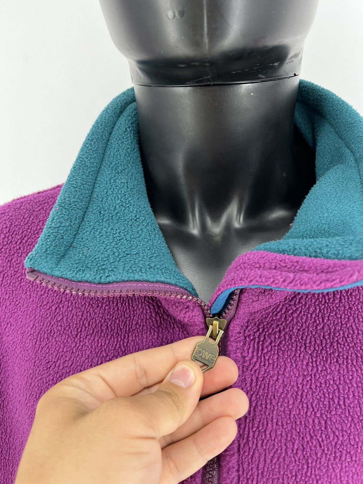 Polartec 90s Vintage Lowe Alpine Polartec Plum Fleece Zip Jacket XL Size US XL / EU 56 / 4 - 9 Thumbnail