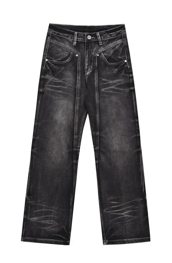 Japanese Brand Y2K Black Baggy Flare Jeans Size US 32 / EU 48 - 3 Thumbnail