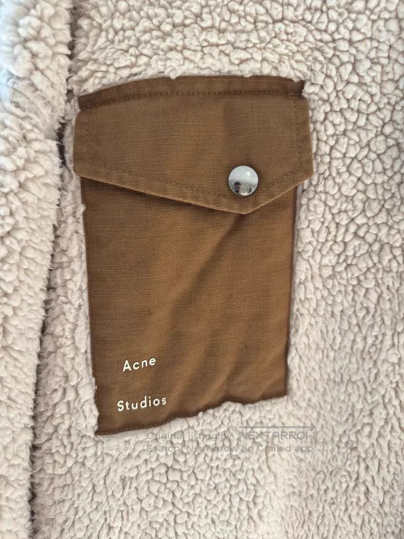 Acne Studios Acne Studios Beige Drawstring Fleece Pocket Sweatshirt, Lo Size US XS / EU 42 / 0 - 3 Thumbnail