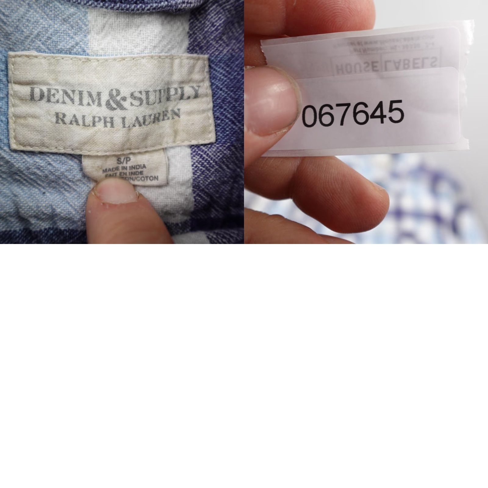 Ralph Lauren Denim & Supply Ralph Lauren Shirt Mens Small Blue Plaid Textured Woven Button Up Size US S / EU 44-46 / 1 - 8 Thumbnail