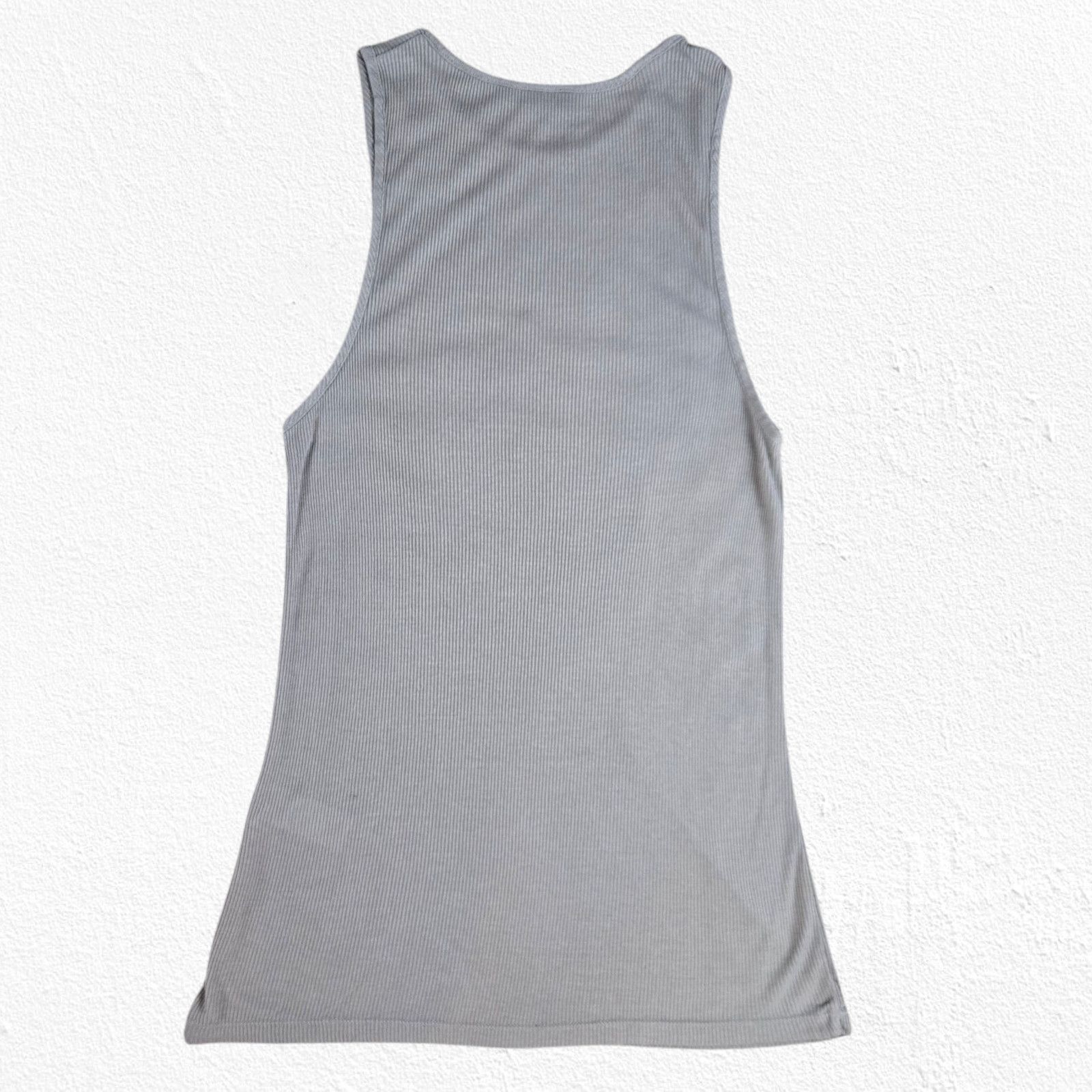 Kate Spade Kate Spade Saturday Gray Ribbed Tank Top Size Large Size L / US 10 / IT 46 - 7 Thumbnail