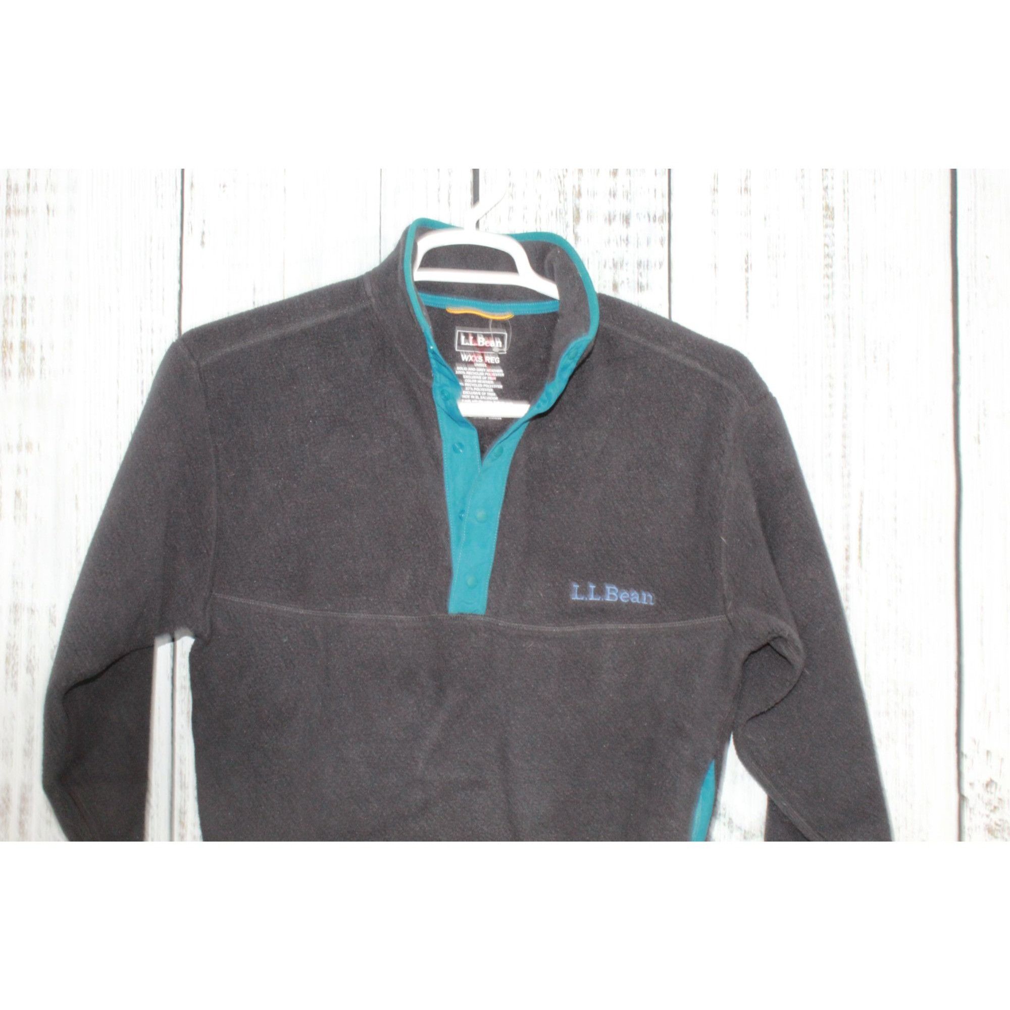 L.L. Bean LL Bean Women’s Classic Black Fleece Pullover Sweater Size XXS / US 00 / IT 34 - 2 Thumbnail
