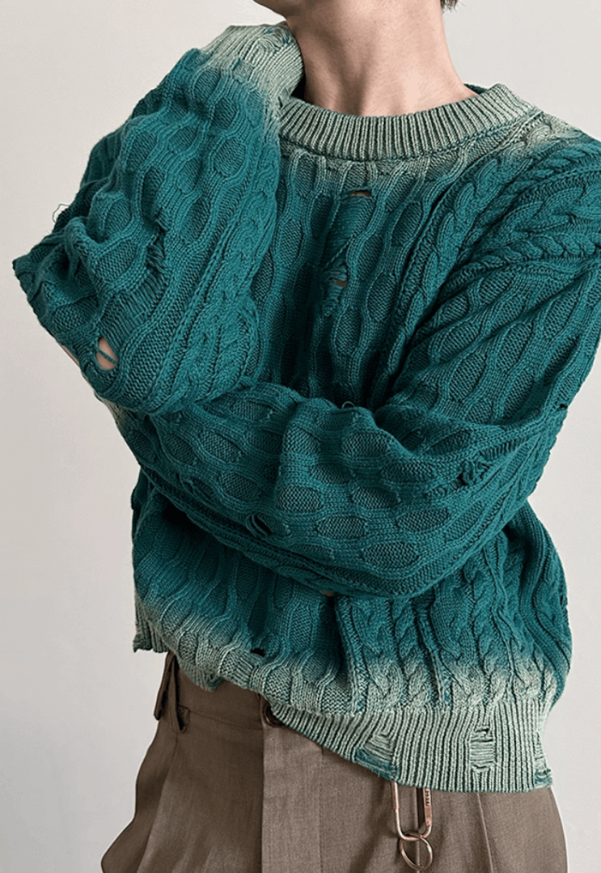 Other Unsix Ombre spray-dyed short knit sweater Size US M / EU 48-50 / 2 - 2 Thumbnail