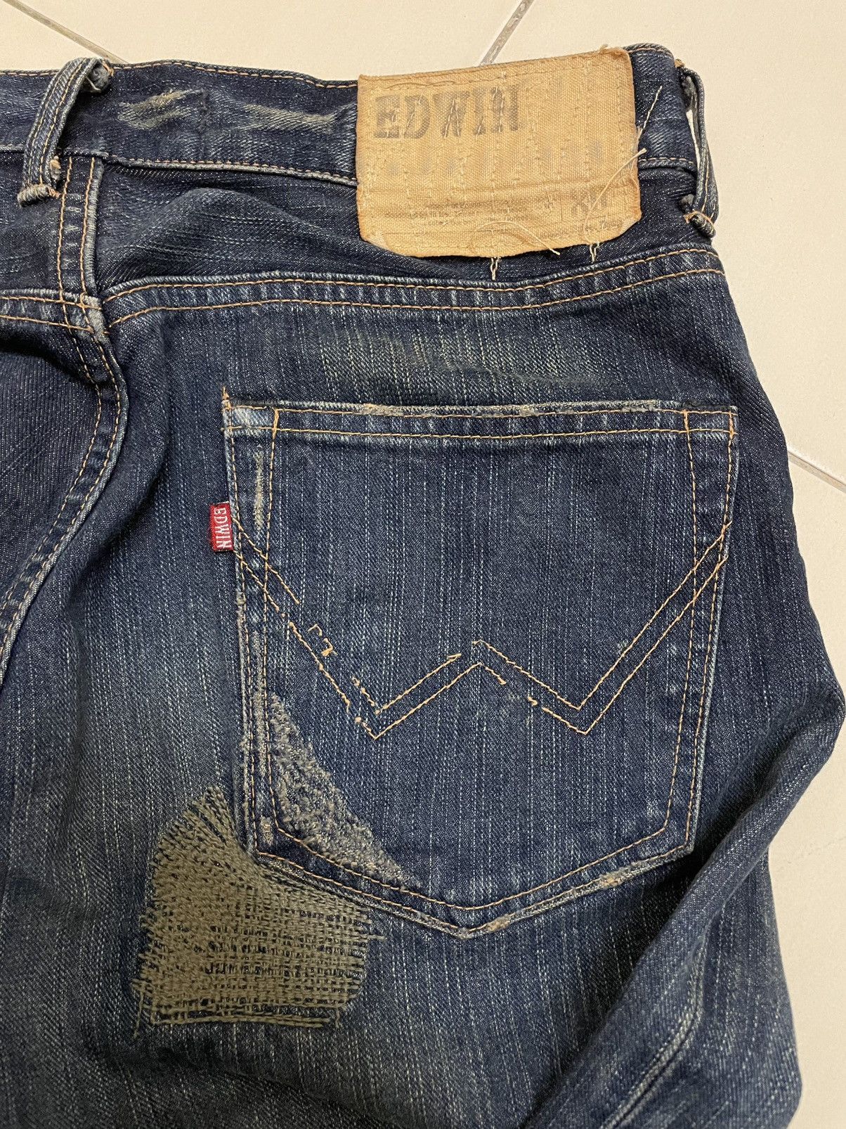 Edwin Edwin XV Sashiko Straight Cut Jeans Size US 33 - 9 Thumbnail