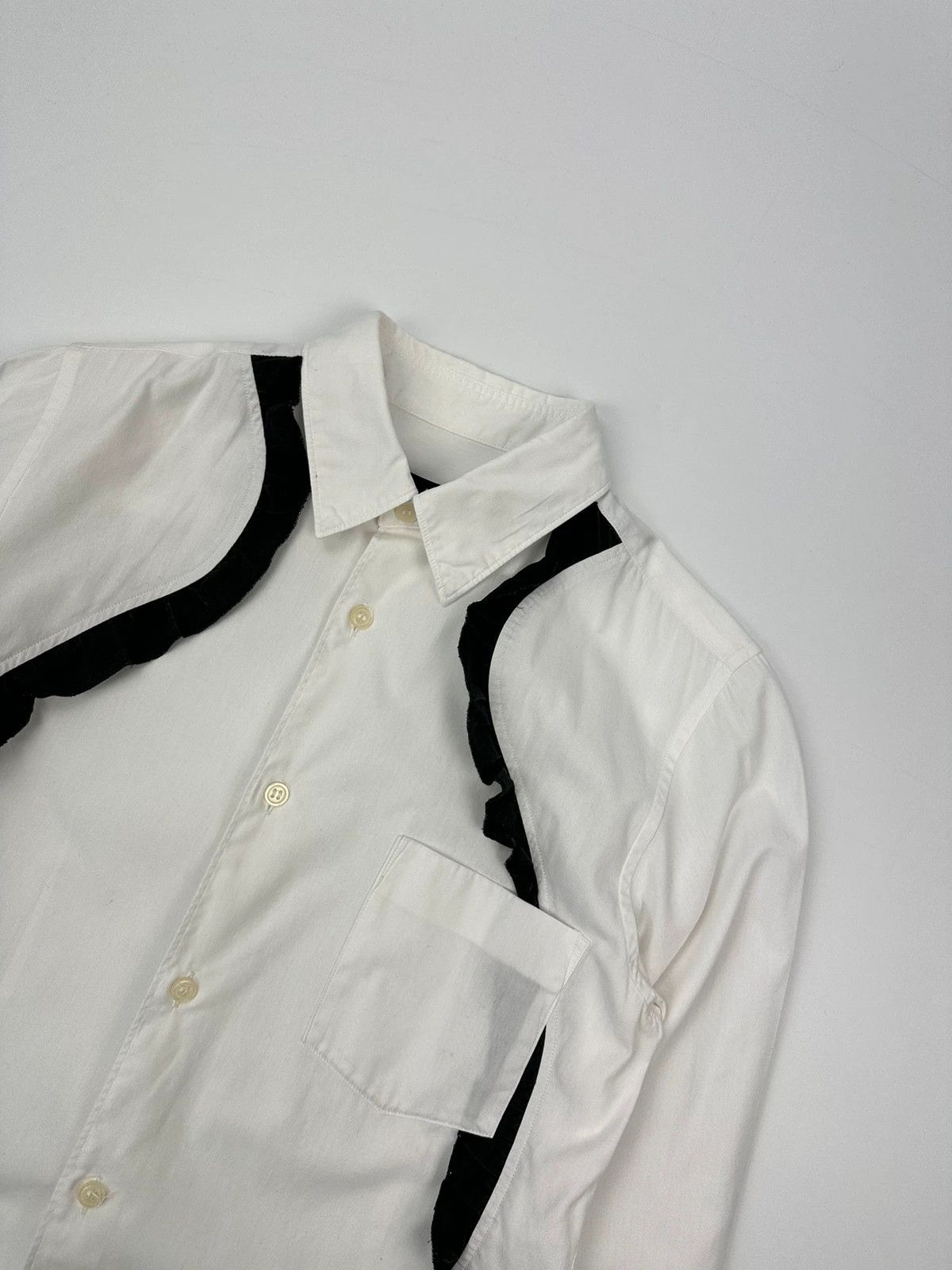 Comme des Garcons Comme Des Garçons Black AD2010 White & Black Straps Shirt Size XS / US 0-2 / IT 36-38 - 5 Thumbnail