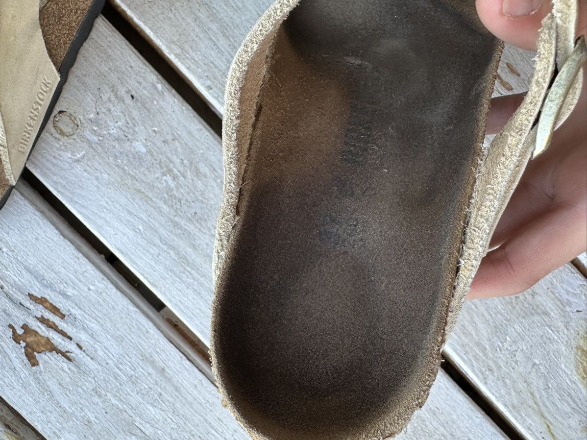 Birkenstock VNTG🚨 BIRKENSTOCK BEIGE LUXURY Y2K RARE WOMEN SLIDES Size US 7 / IT 37 - 8 Thumbnail