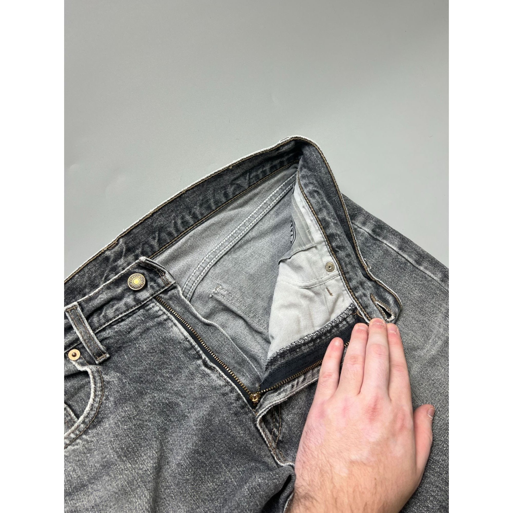 Levi's Vintage Clothing Levi’s 615 Vintage Orange Tab Gray Denim Jeans Pants (Y1058) Size US 33 - 7 Thumbnail