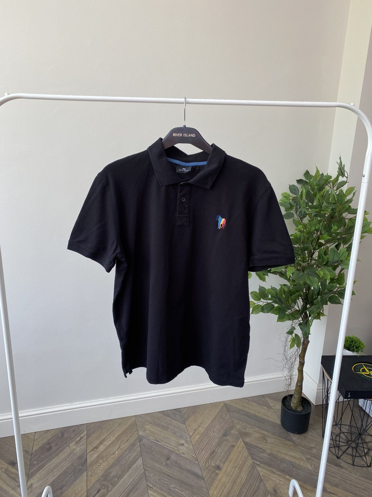 Designer × Paul Smith × Vintage Vintage Paul Smith Black Broad Stripe Zebra Polo Size US L / EU 52-54 / 3 - 2 Thumbnail