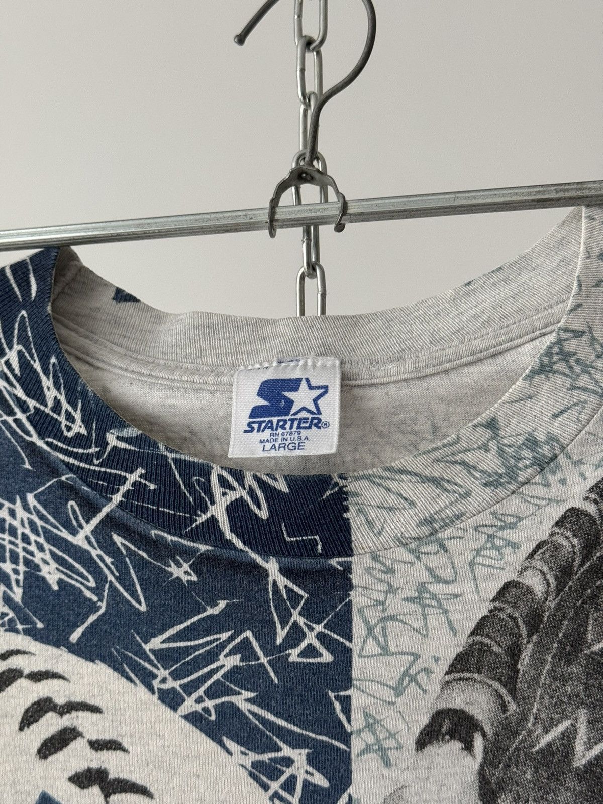 MLB × Starter × Vintage Vintage 90s MLB New York Yankees Over Printed T-Shirt Size US L / EU 52-54 / 3 - 3 Thumbnail